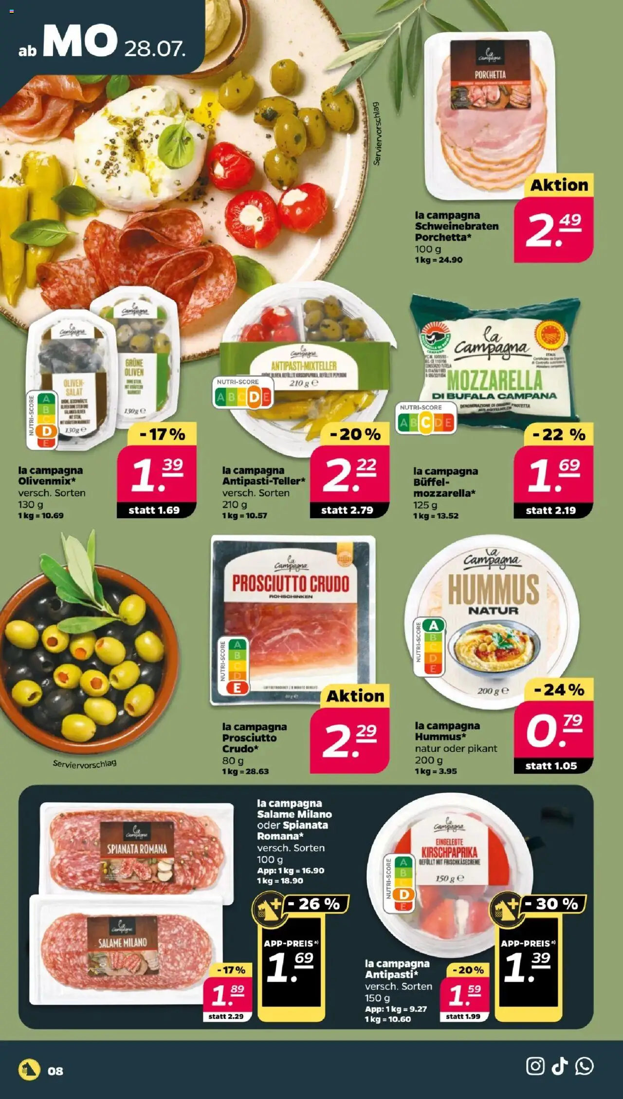Netto Prospekt 	 - gültig ab dem 28.07.2025 | Seite: 8 | Produkte: Mozzarella, Salat