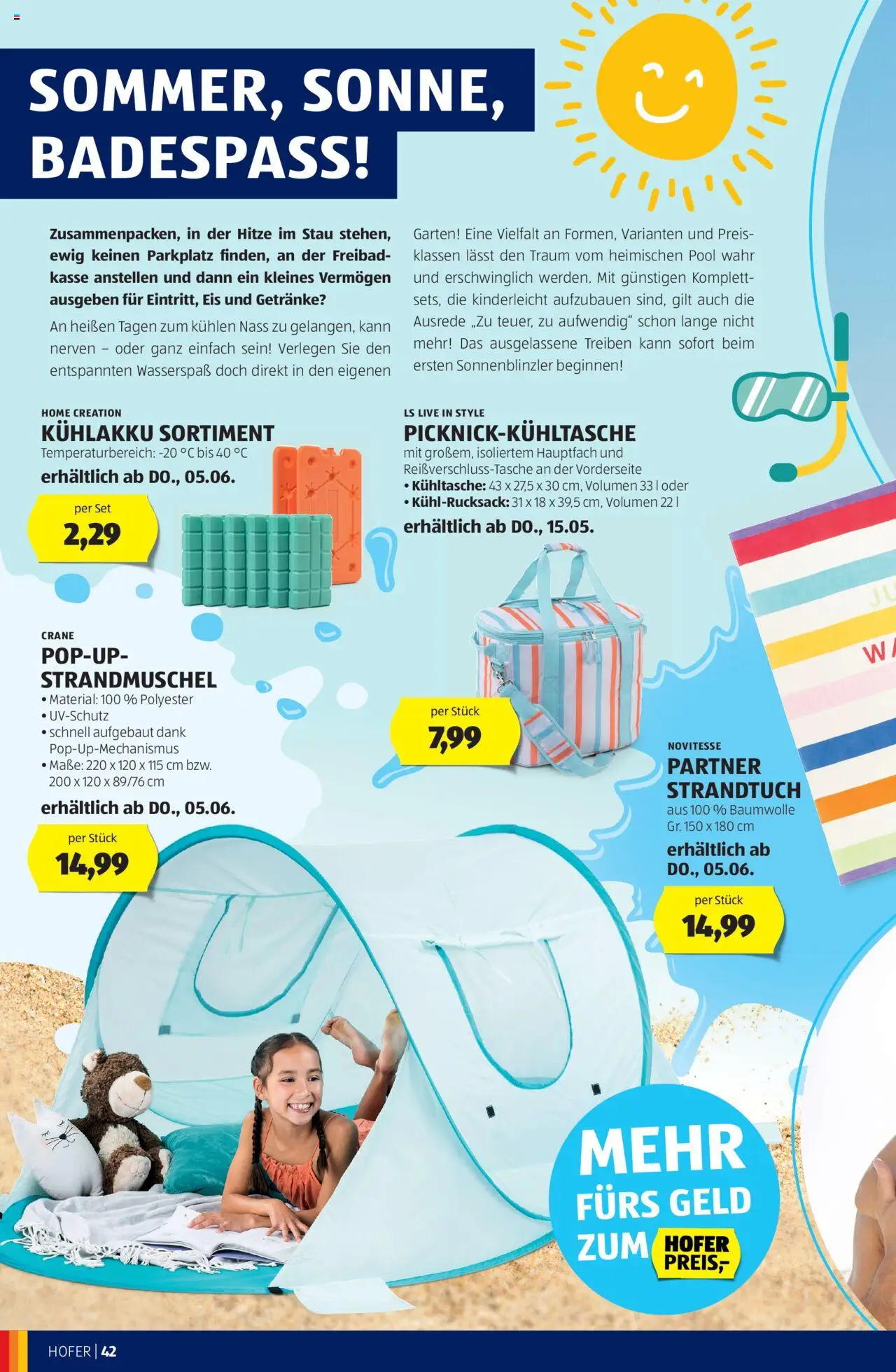 Hofer Frühjahr-/Sommerkatalog gültig ab 30.04.2025 | Seite: 42