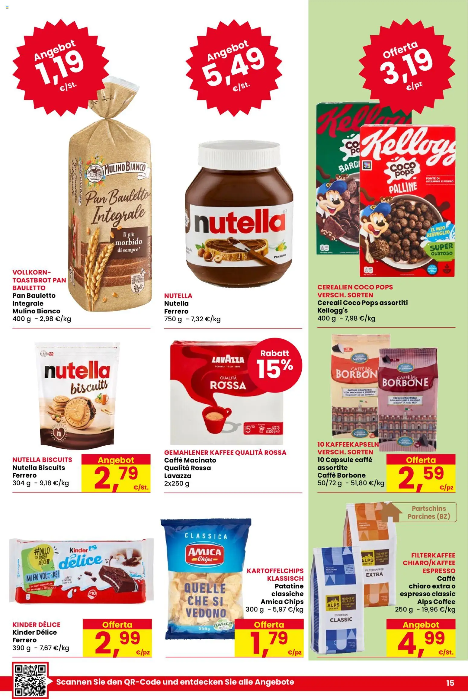 Volantino Despar del 26.03.2026 | Pagina: 15 | Prodotti: Caffè, Patatine, Lavazza, Macinato