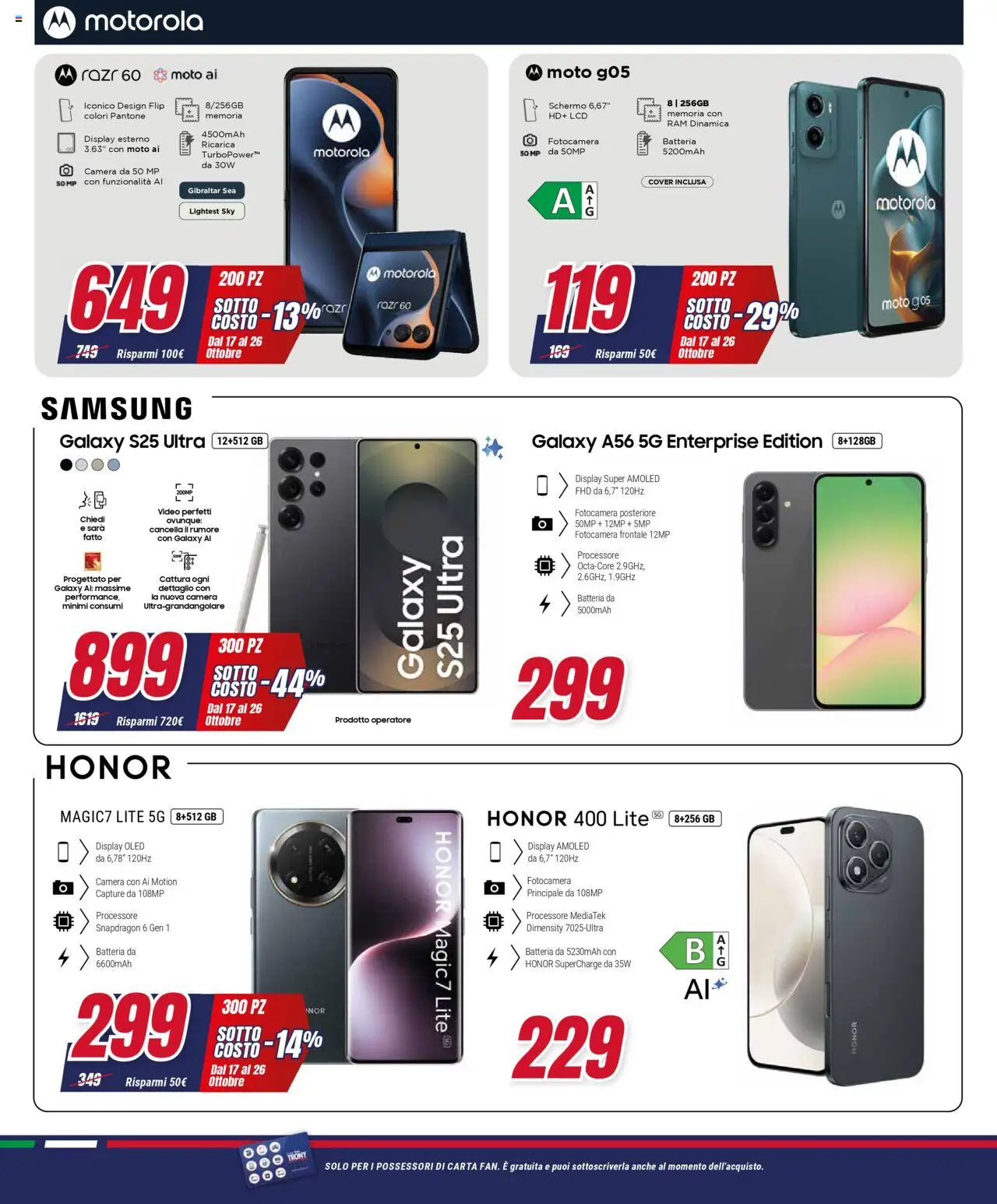 Volantino Trony del 17.10.2025 | Pagina: 3 | Prodotti: Video, Fotocamera, Batteria, Samsung