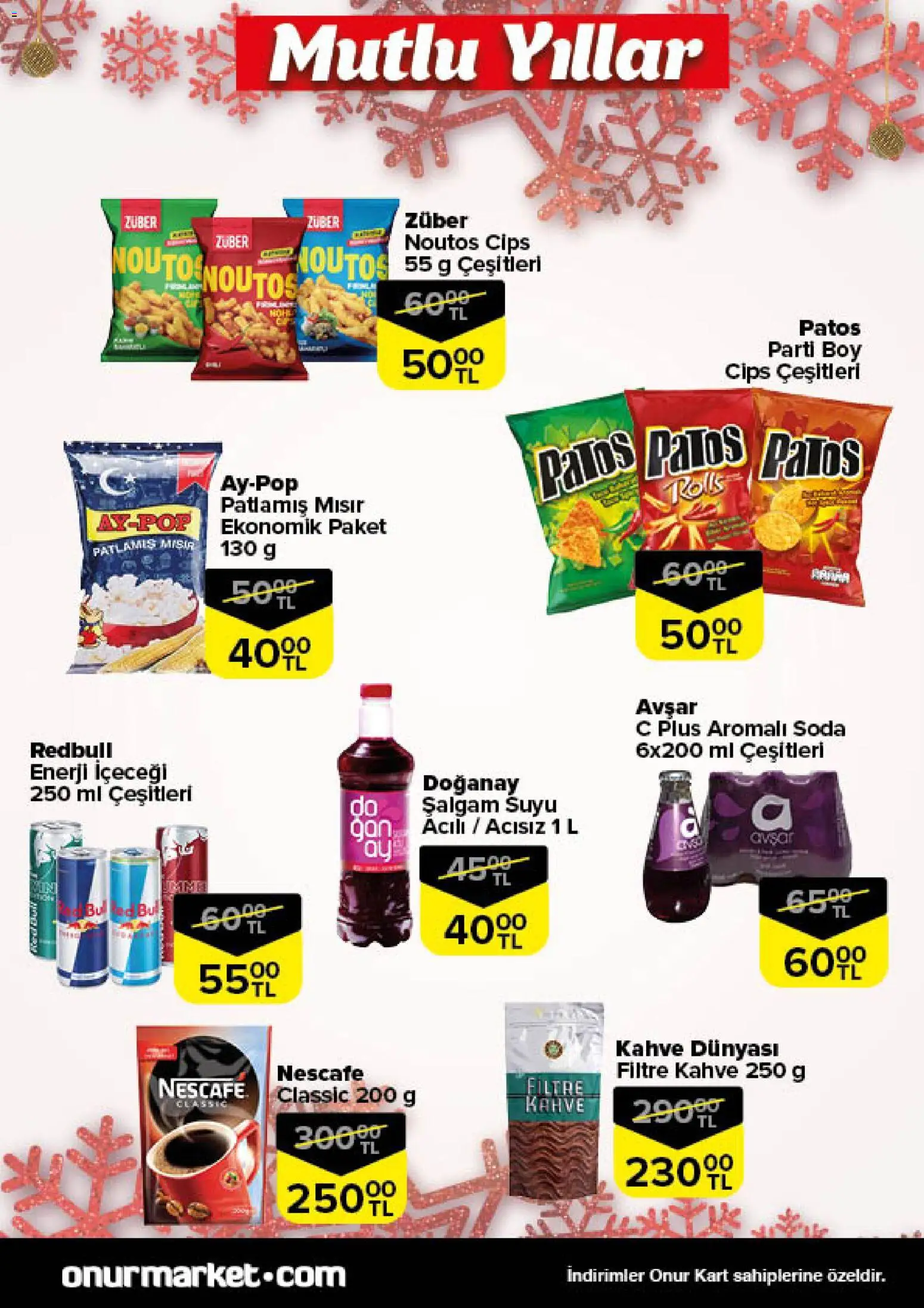 Onur Market Katalog - 16.12.2025 tarihinden itibaren geçerlidir | Sayfa: 3 | Ürünler: Şalgam, Cips, Soda, Enerji içeceği