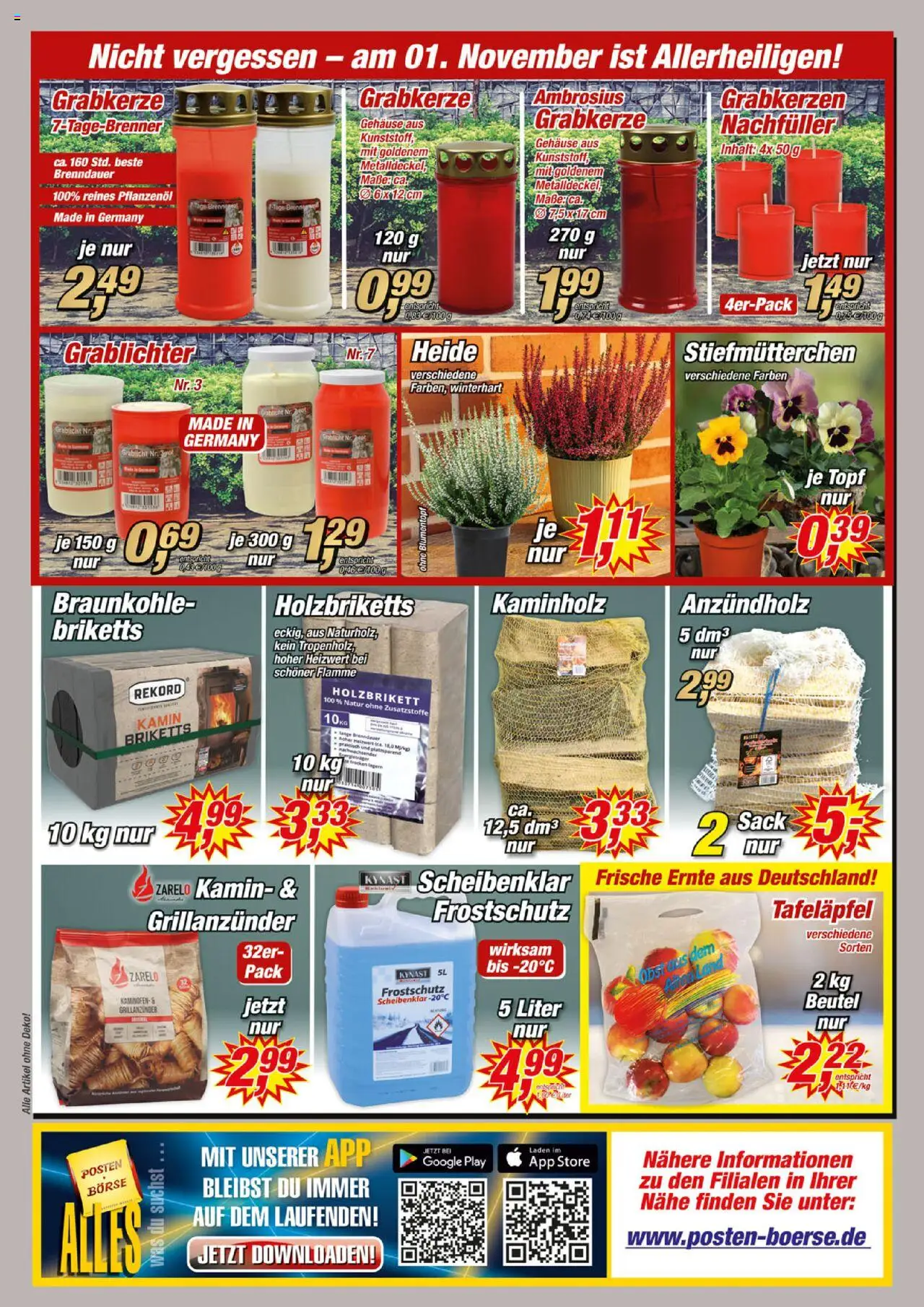 Posten Börse Prospekt 	 – gültig ab 25.10.2025 | Seite: 8 | Produkte: Kamin, Stiefmutterchen, Blumentopf, Kaminofen