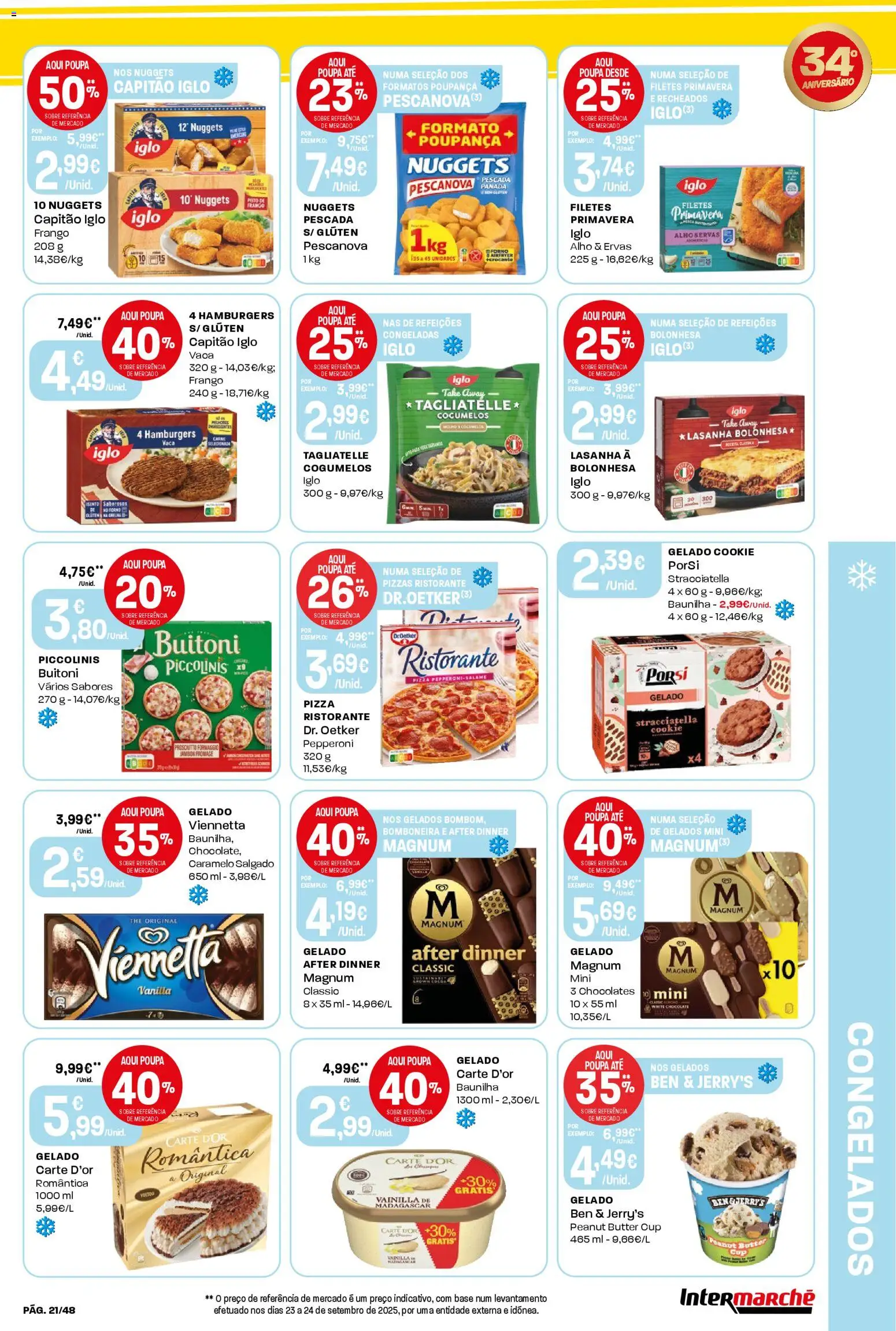 Intermarché folheto │ válido de 30.10.2025 | Página: 21 | Produtos: Chocolates, Chocolate, Cogumelos, Nuggets