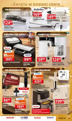 Pogląd oferty "E.Leclerc Gazetka" - ważna od 09.12.2025 | Strona: 29 | Produkty: Karta, Mikser, Prostownica, Kosz