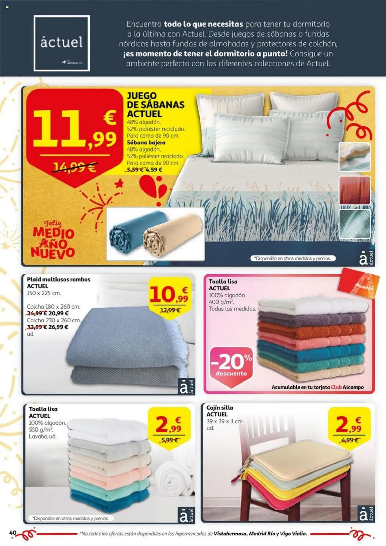 Alcampo - HG Unificado Nacional  │ válido desde el 03.06.2025 | Página: 40 | Productos: Cama, Cojín, Colcha, Silla