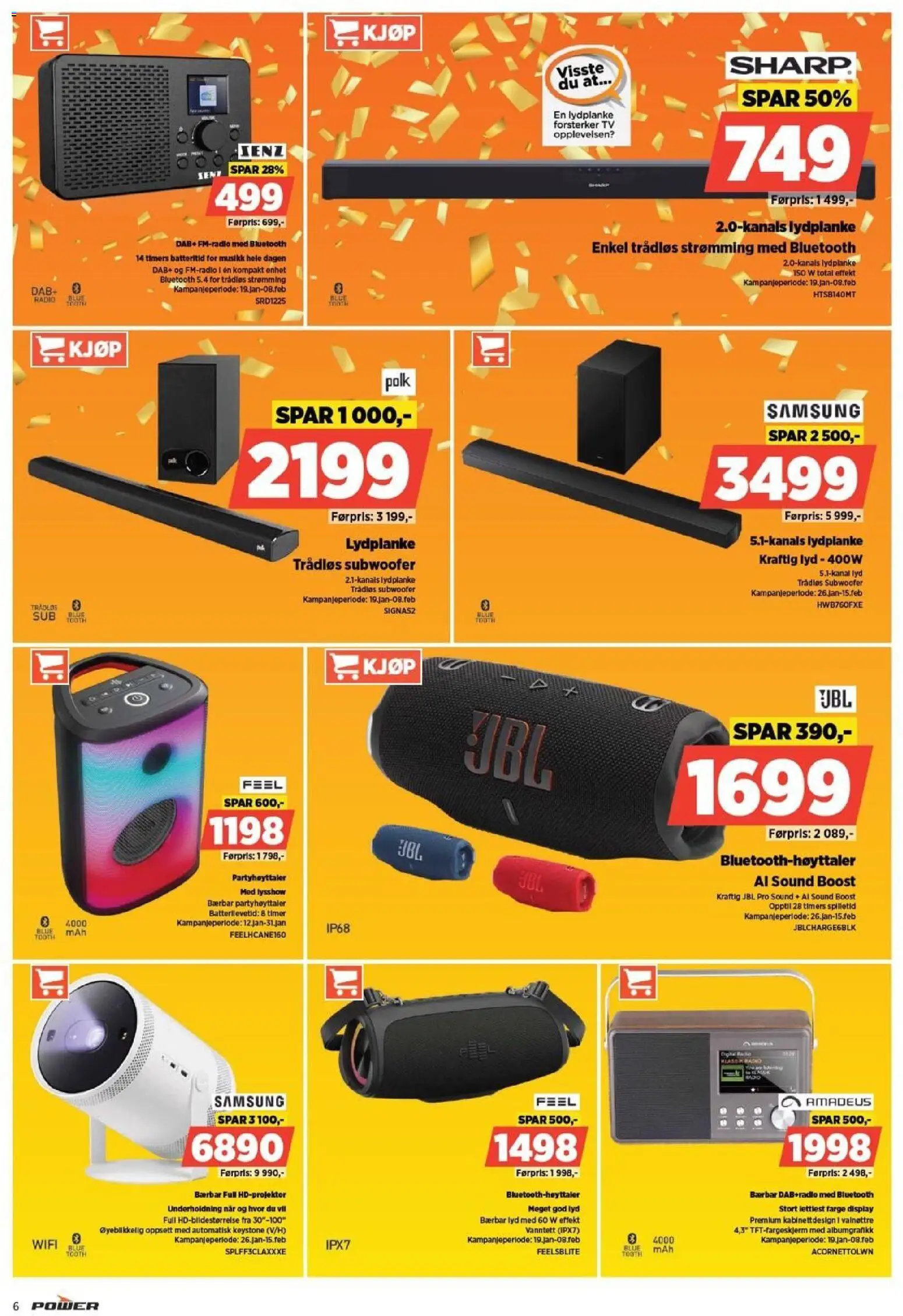 {H1} | Side: 6 | Produkter: Forsterker, Lyd, Radio, Суміш дитяча