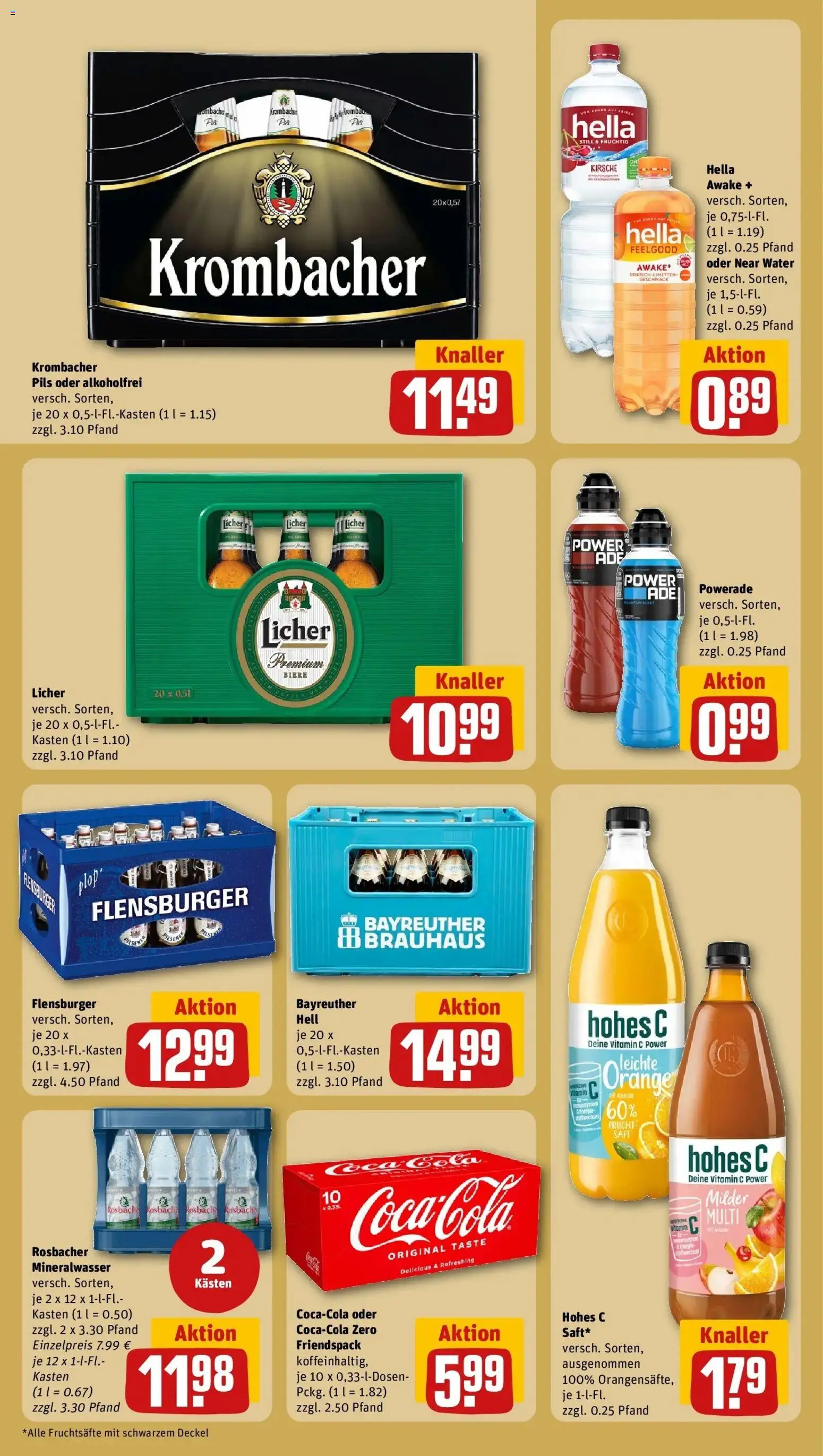 Rewe Prospekt Ginsheim-Gustavsburg	 – gültig ab 01.03.2026 | Seite: 24 | Produkte: Bayreuther hell, Pils, Flensburger, Powerade