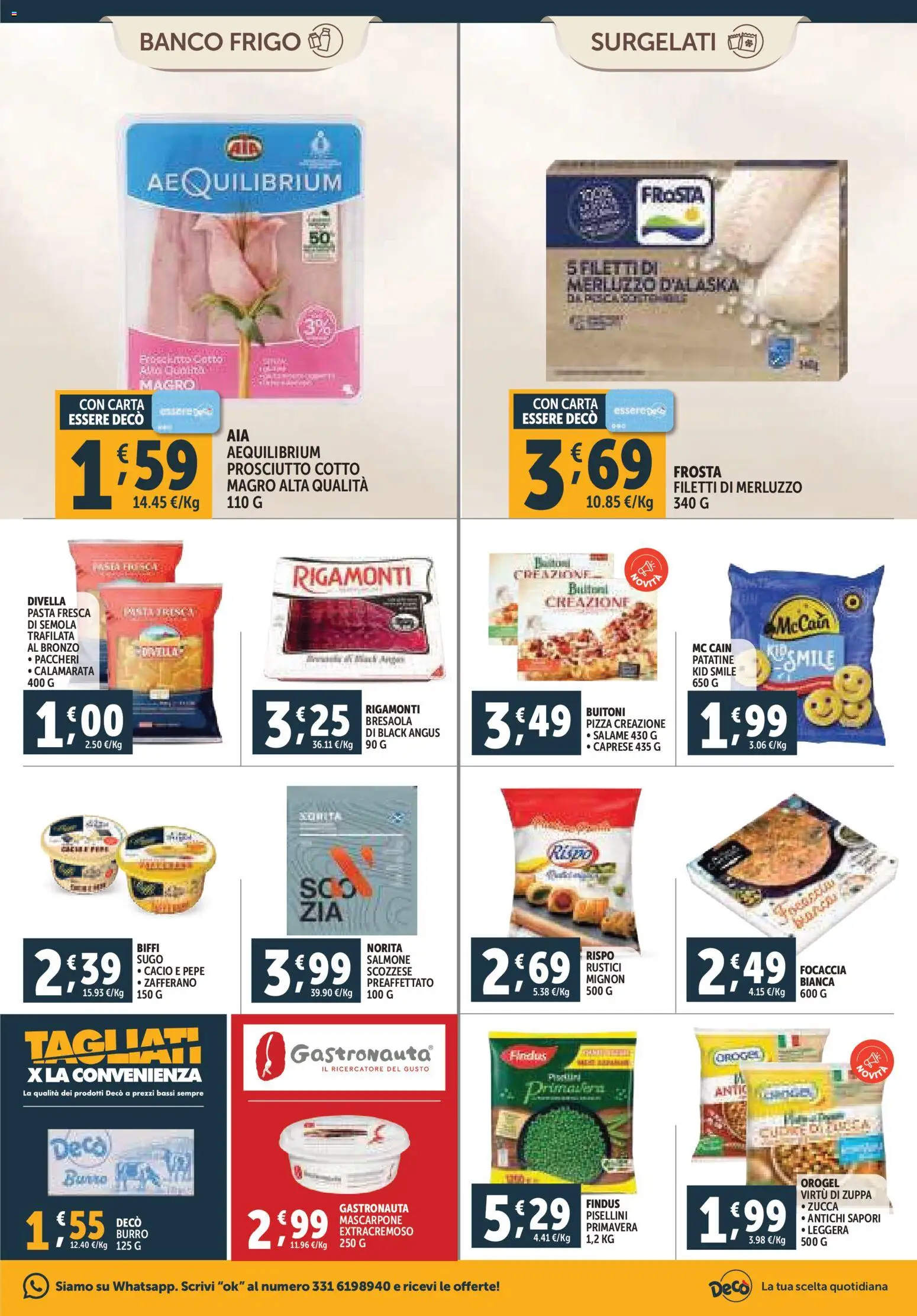 Volantino Decò del 07.11.2025 | Pagina: 9 | Prodotti: Salmone, Bresaola, Prosciutto, Burro