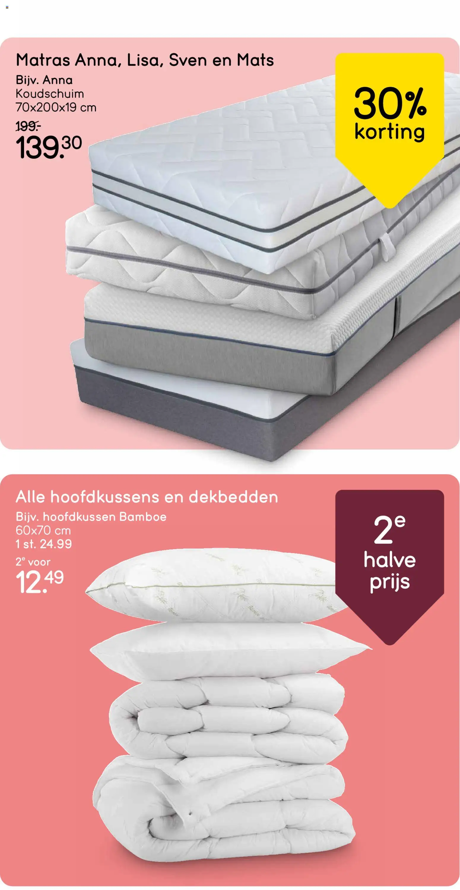 {H1} | Pagina: 30 | Producten: Matras