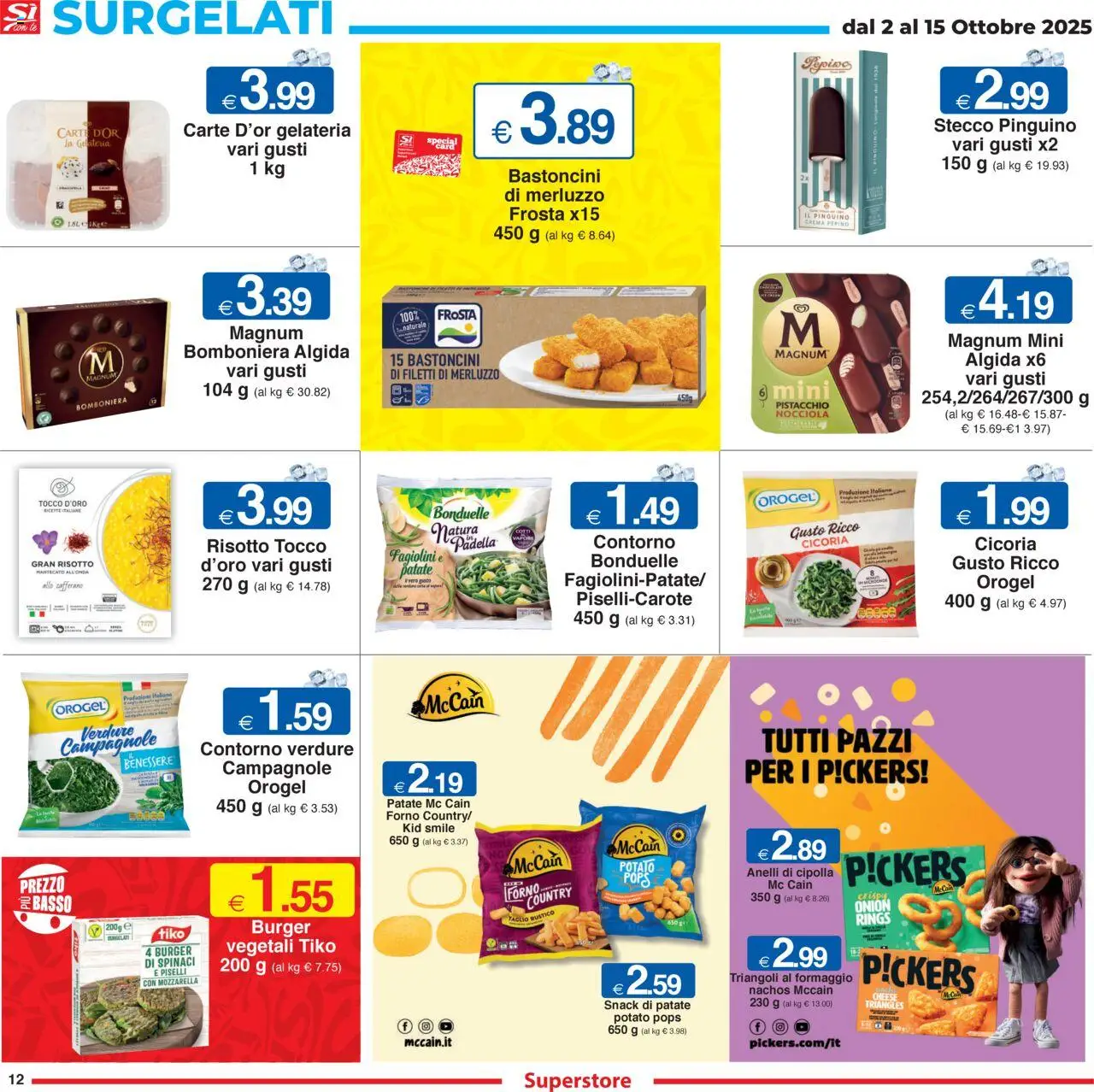 Volantino Sì con Te del 02.10.2025 | Pagina: 12 | Prodotti: Crema, Merluzzo, Spinaci, Forno