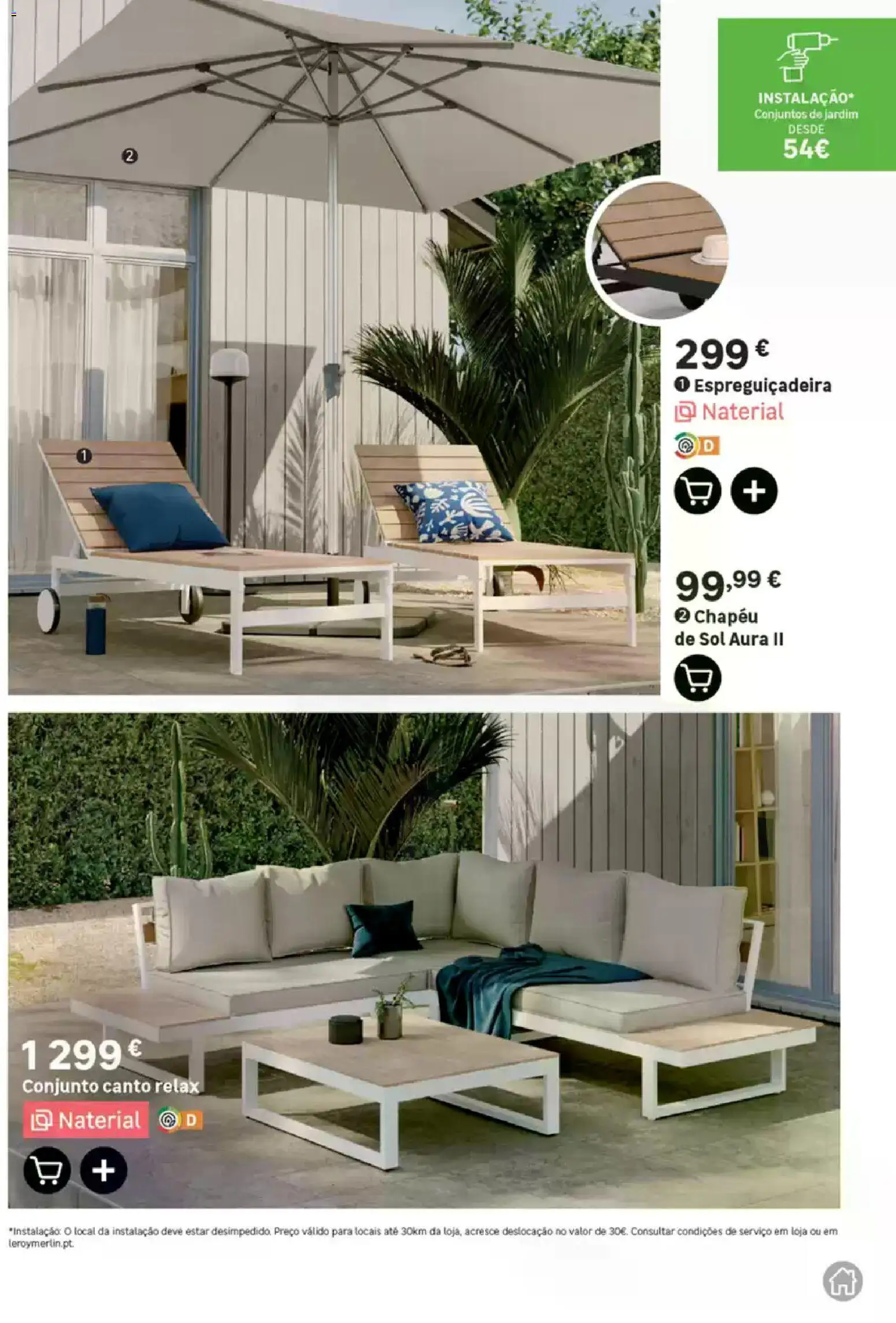 Leroy Merlin Catálogo Jardim │ válido de 12.03.2026 | Página: 13 | Produtos: Chapéu, Espreguiçadeira