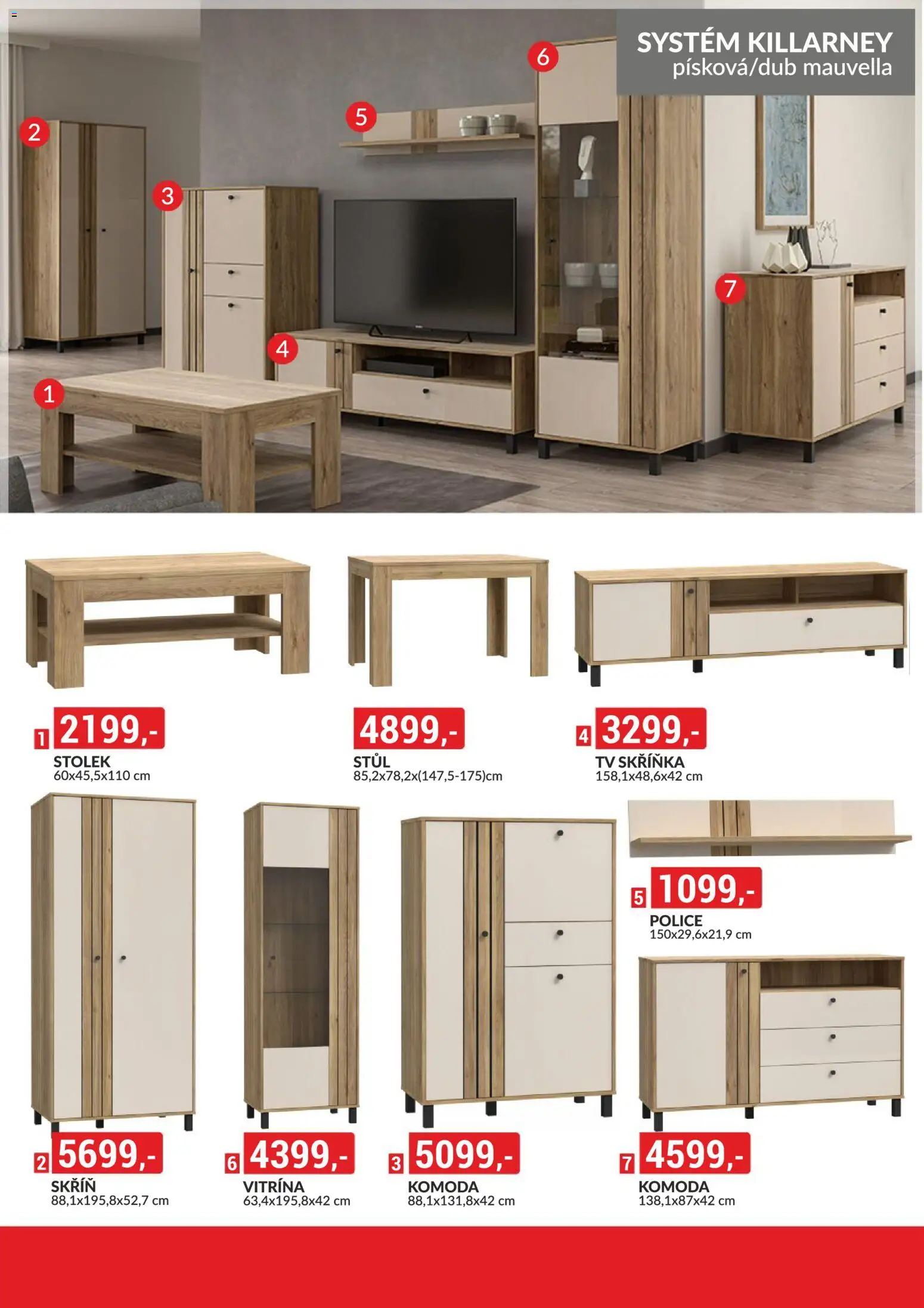 BAUMAX leták - Objevte svět nábytku od 01.04.2026 | Strana: 13 | Produkty: Tv, Vitrína, Tv skříňka, Skříň