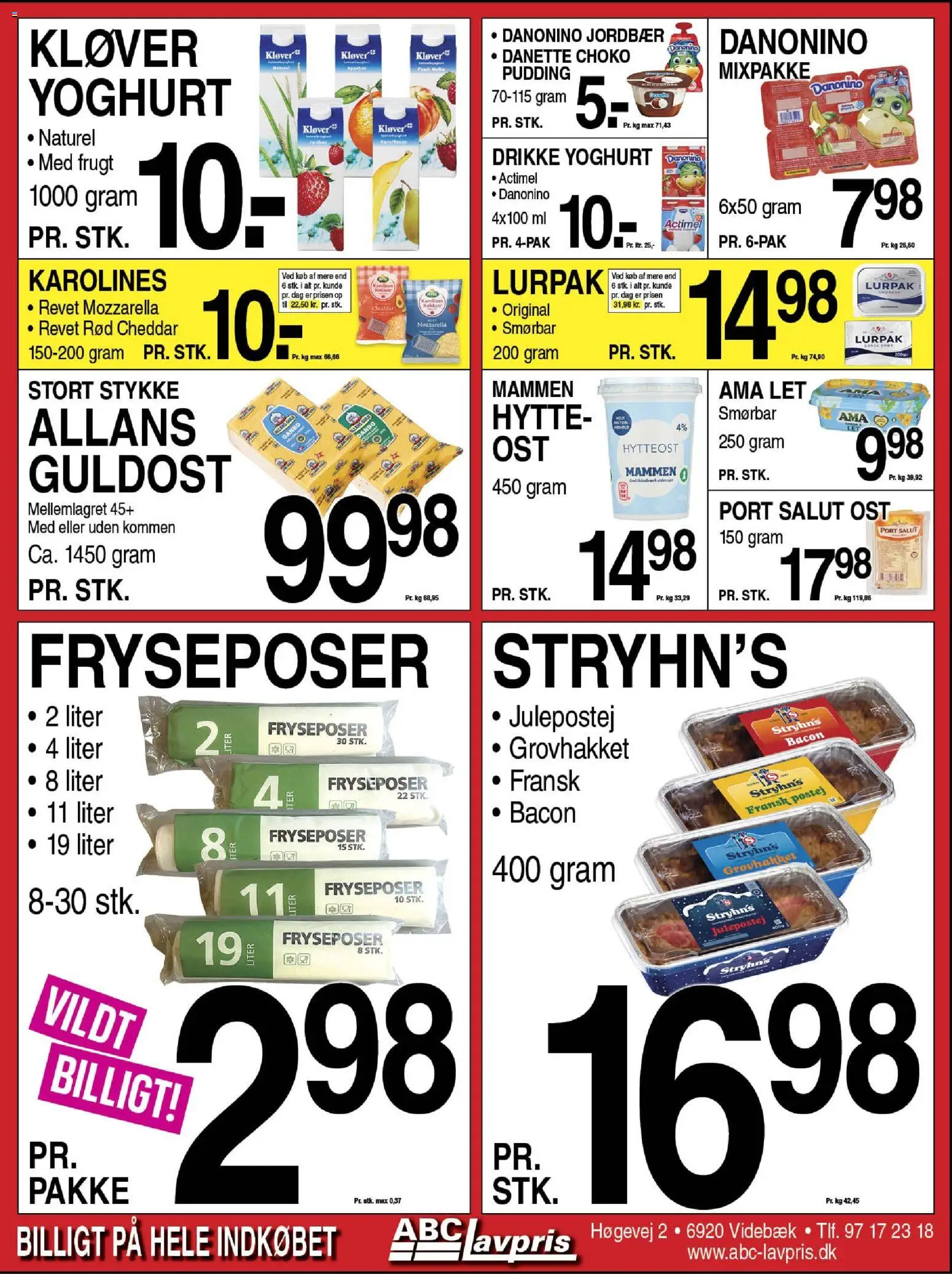 Abc Lavpris tilbudsavis – gyldig fra 19.11.2025 | Side: 2 | Produkter: Ost, Yoghurt, Cheddar, Jordbær
