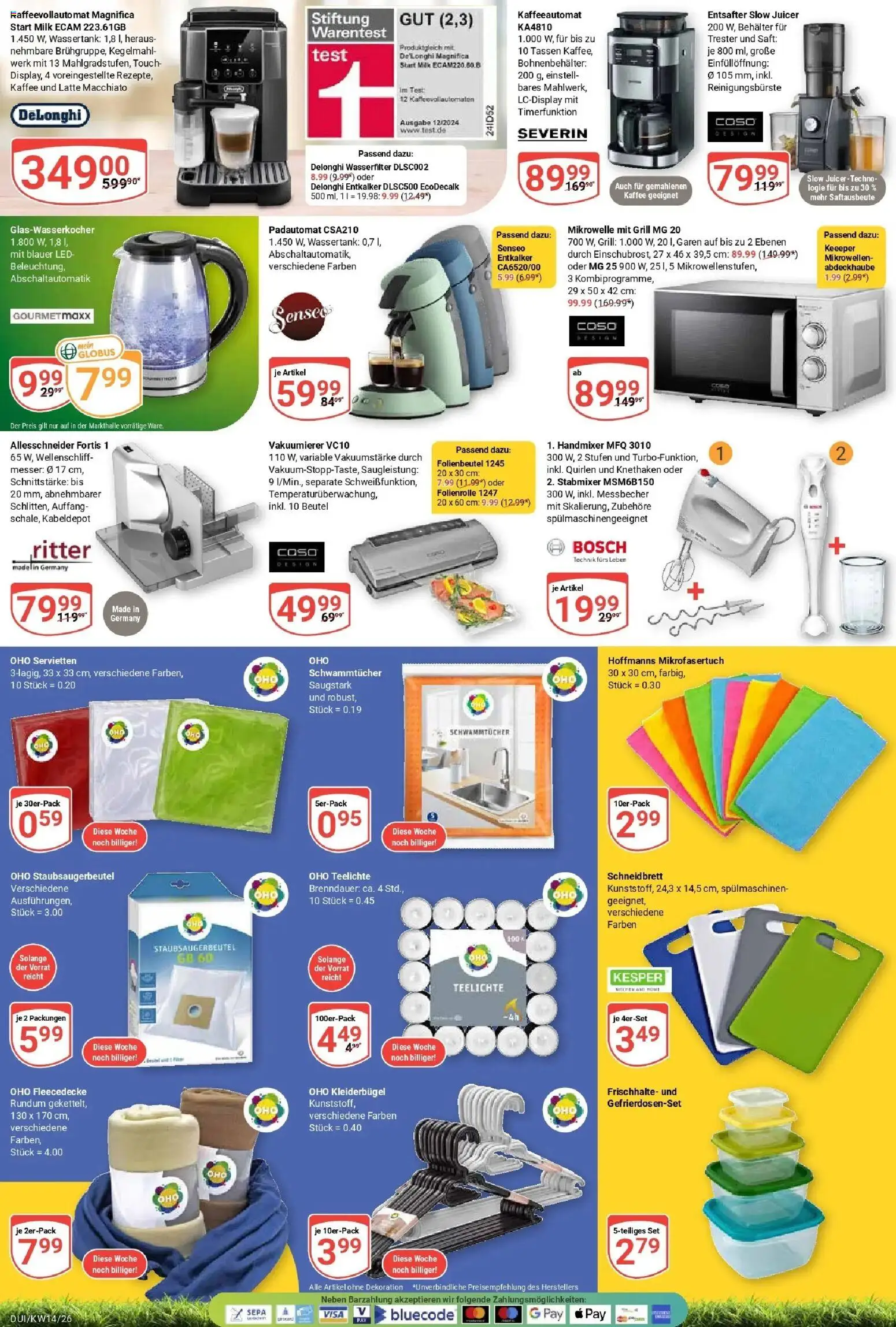 Globus prospekt Duisburg	 – gültig ab 30.03.2026 | Seite: 30 | Produkte: Bosch, Grill, Kaffee, Handmixer