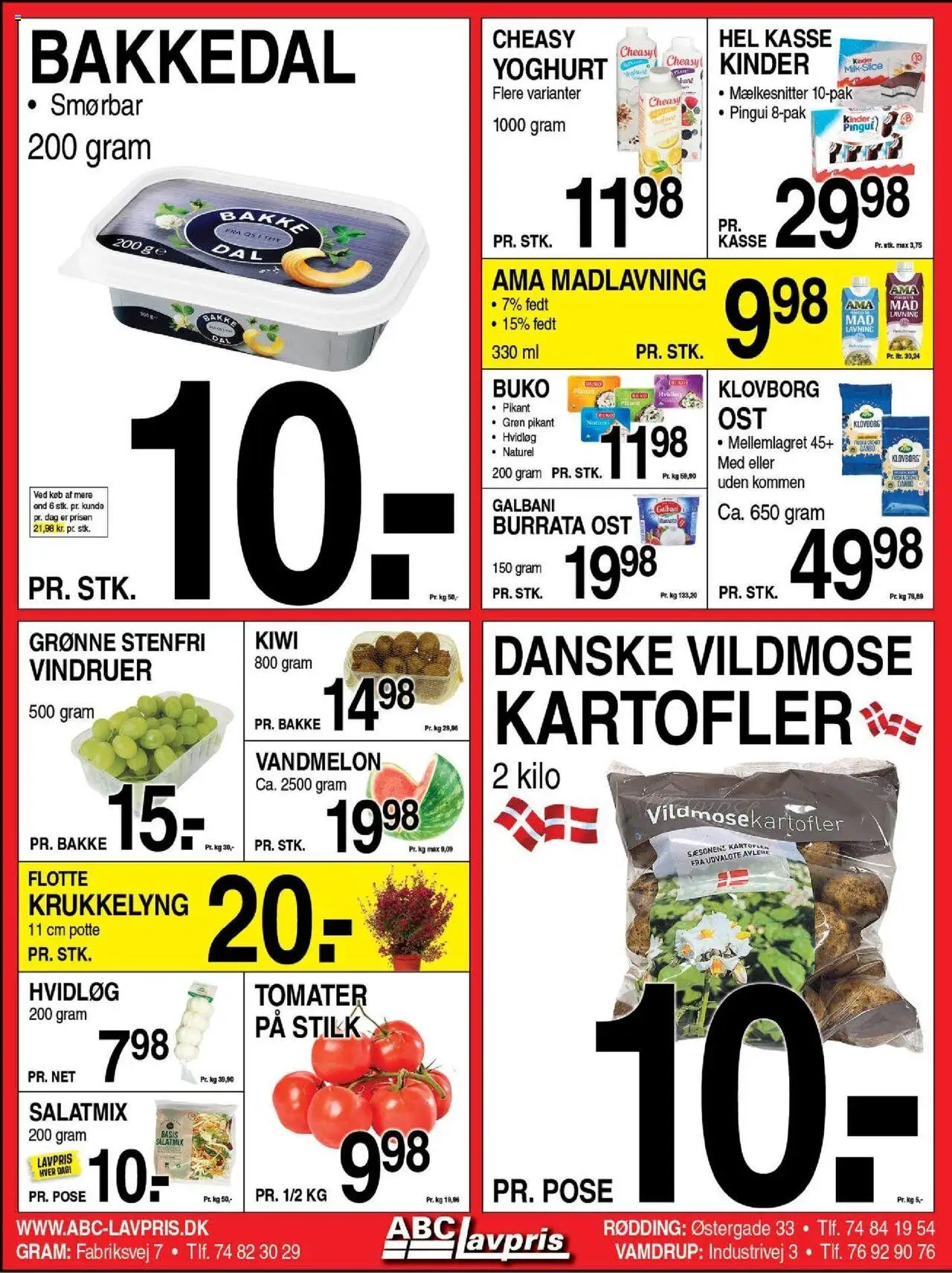 Abc Lavpris tilbudsavis – gyldig fra 15.10.2025 | Side: 4 | Produkter: Yoghurt, Kiwi, Kartofler, Vandmelon