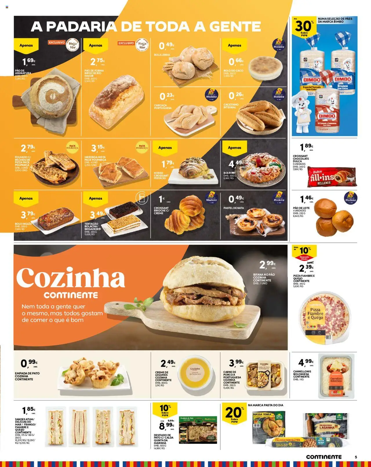Continente - Madeira: Folheto Semanal │ válido de 07.10.2025 | Página: 5 | Produtos: Bolo, Queijo, Carne de porco, Carne