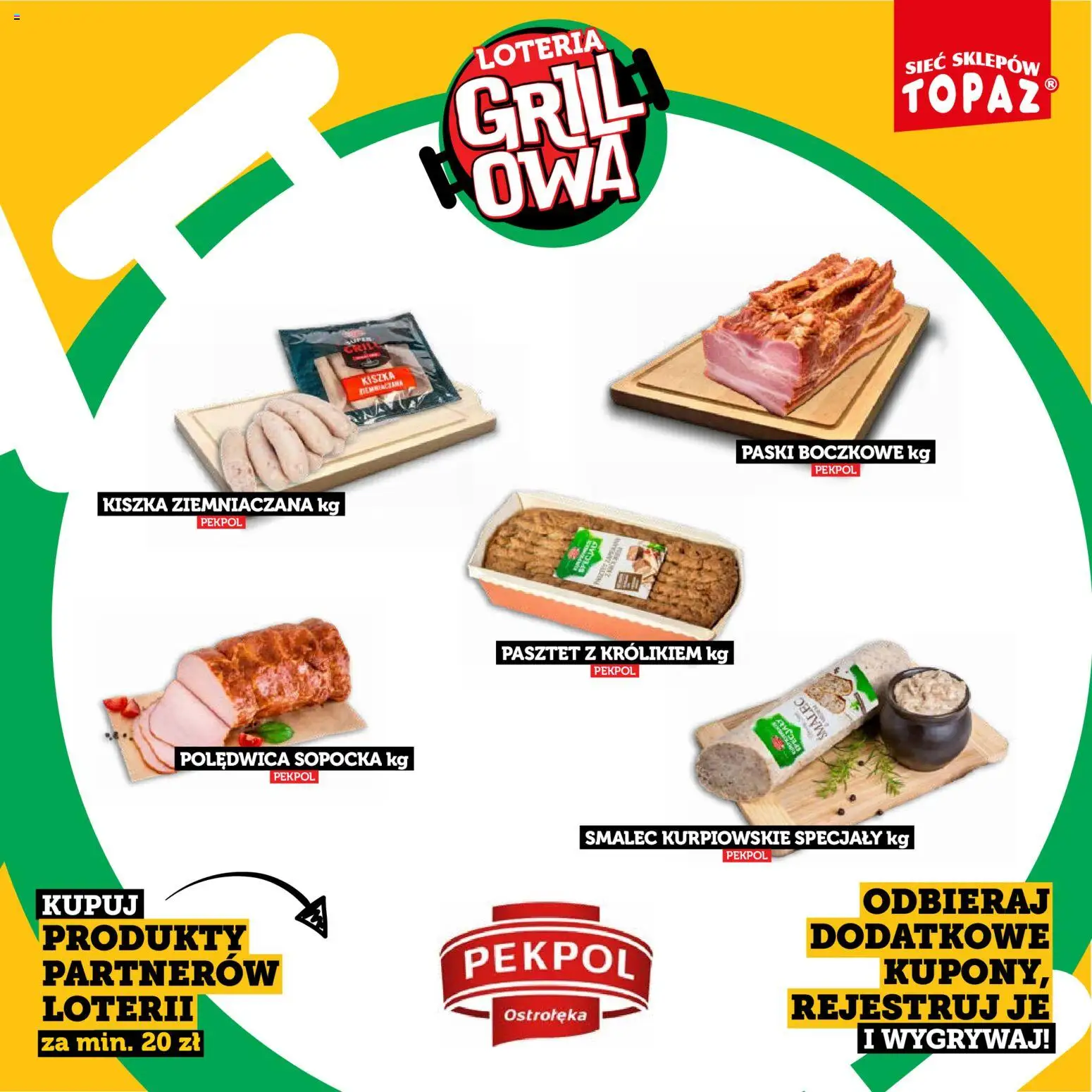 Topaz gazetka - Kupuj, Grilluj I Wygrywaj od 20.04.2026 | Strona: 55 | Produkty: Kiszka ziemniaczana