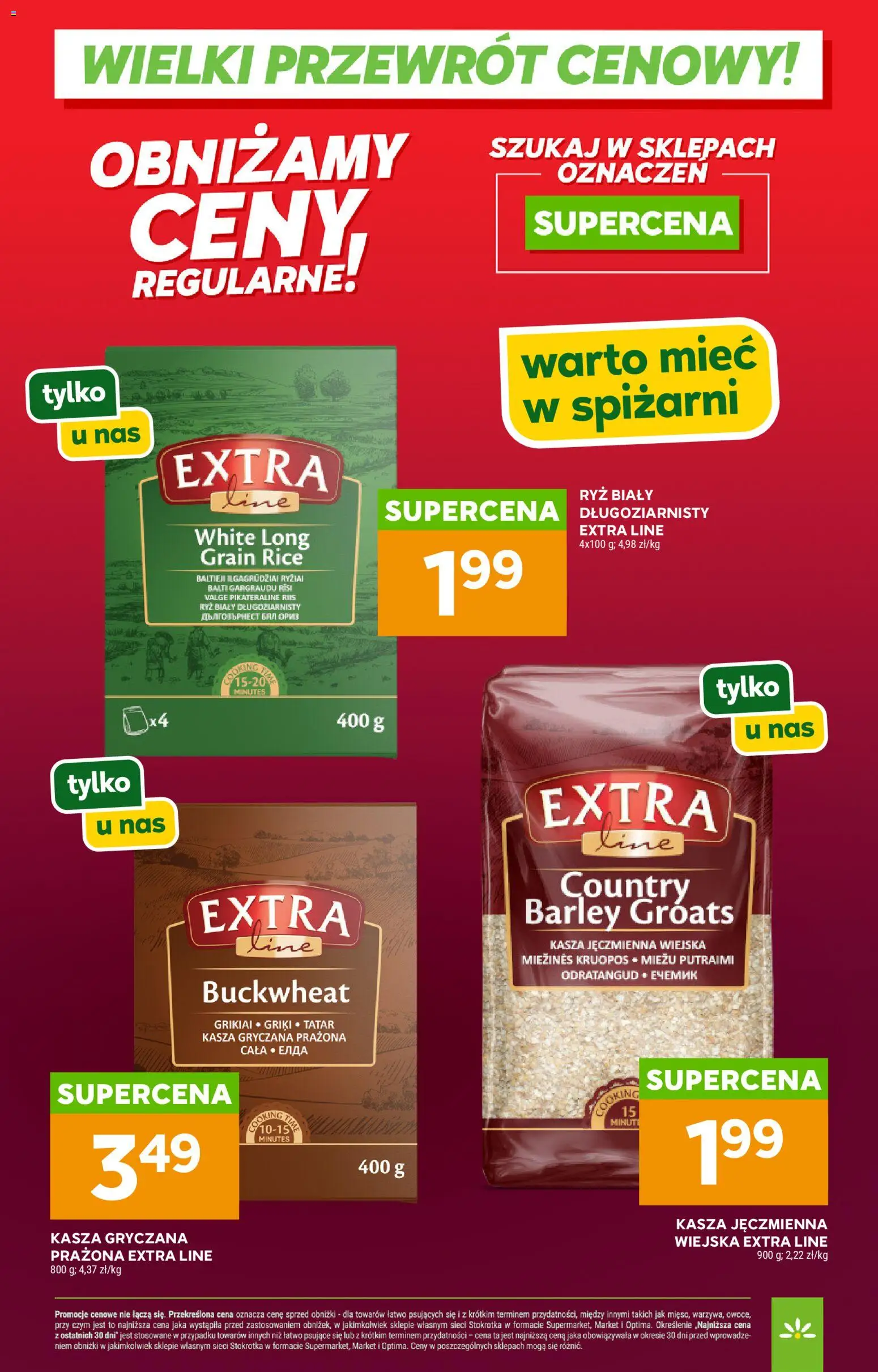 Stokrotka gazetka - Wielki przewrót cenowy od 10.04.2026 | Strona: 5 | Produkty: Kasza, Kasza jęczmienna, Stokrotka, Kasza gryczana