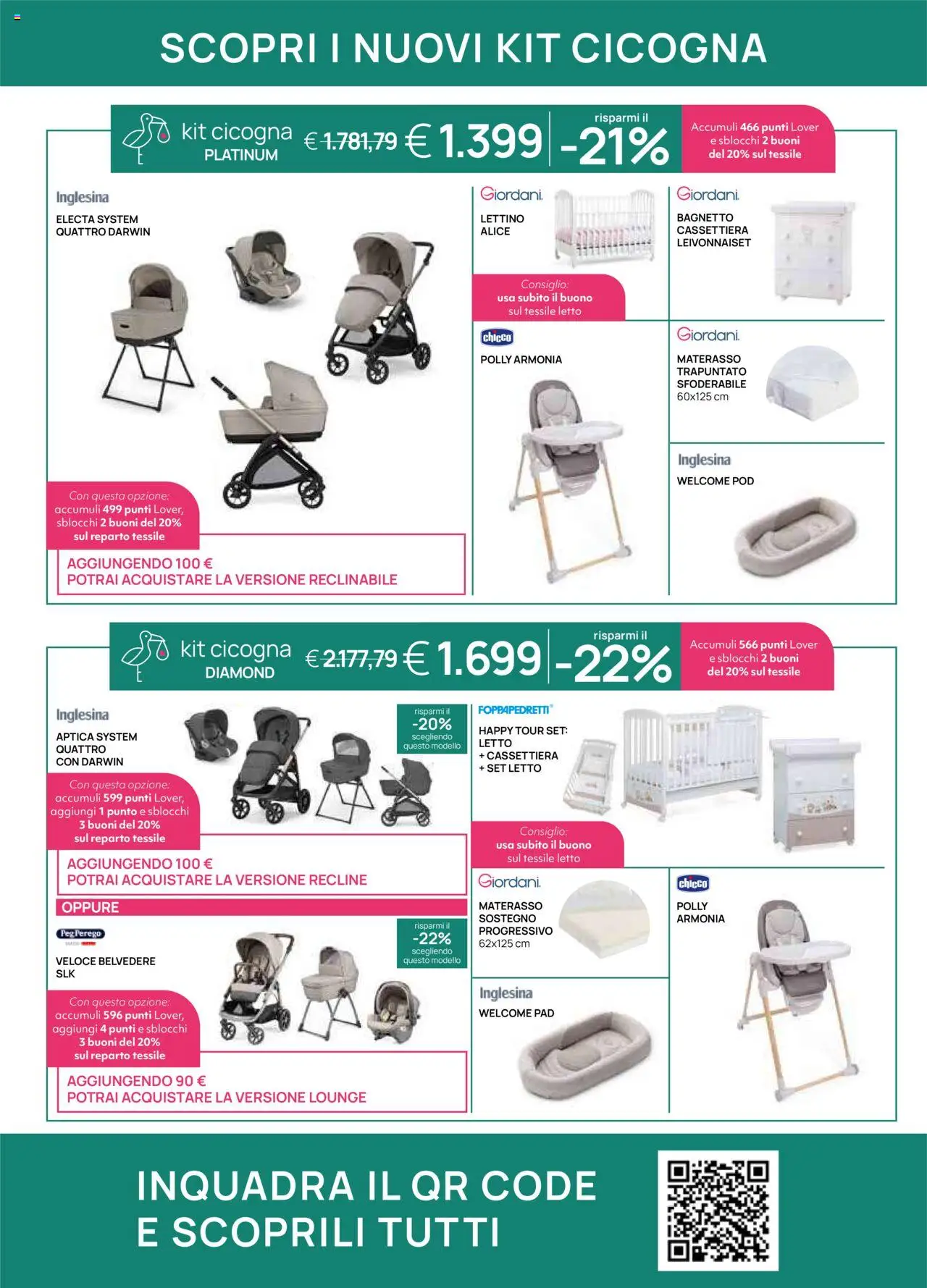 Volantino Prenatal del 21.08.2025 | Pagina: 16 | Prodotti: Bagnetto, Letto, Materasso, Cassettiera