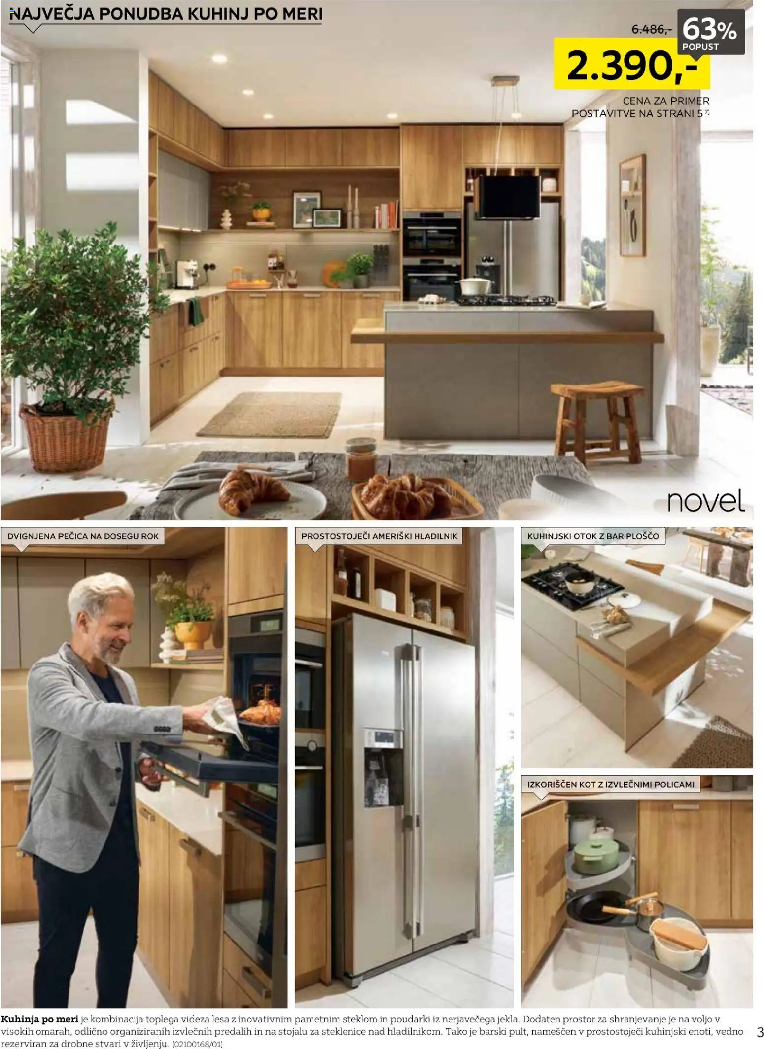 Novi XXXL Lesnina katalog ponudbe – veljaven od 17.02.2026 | Stran: 3 | Izdelki: Hladilnik, Pecica, Kuhinja