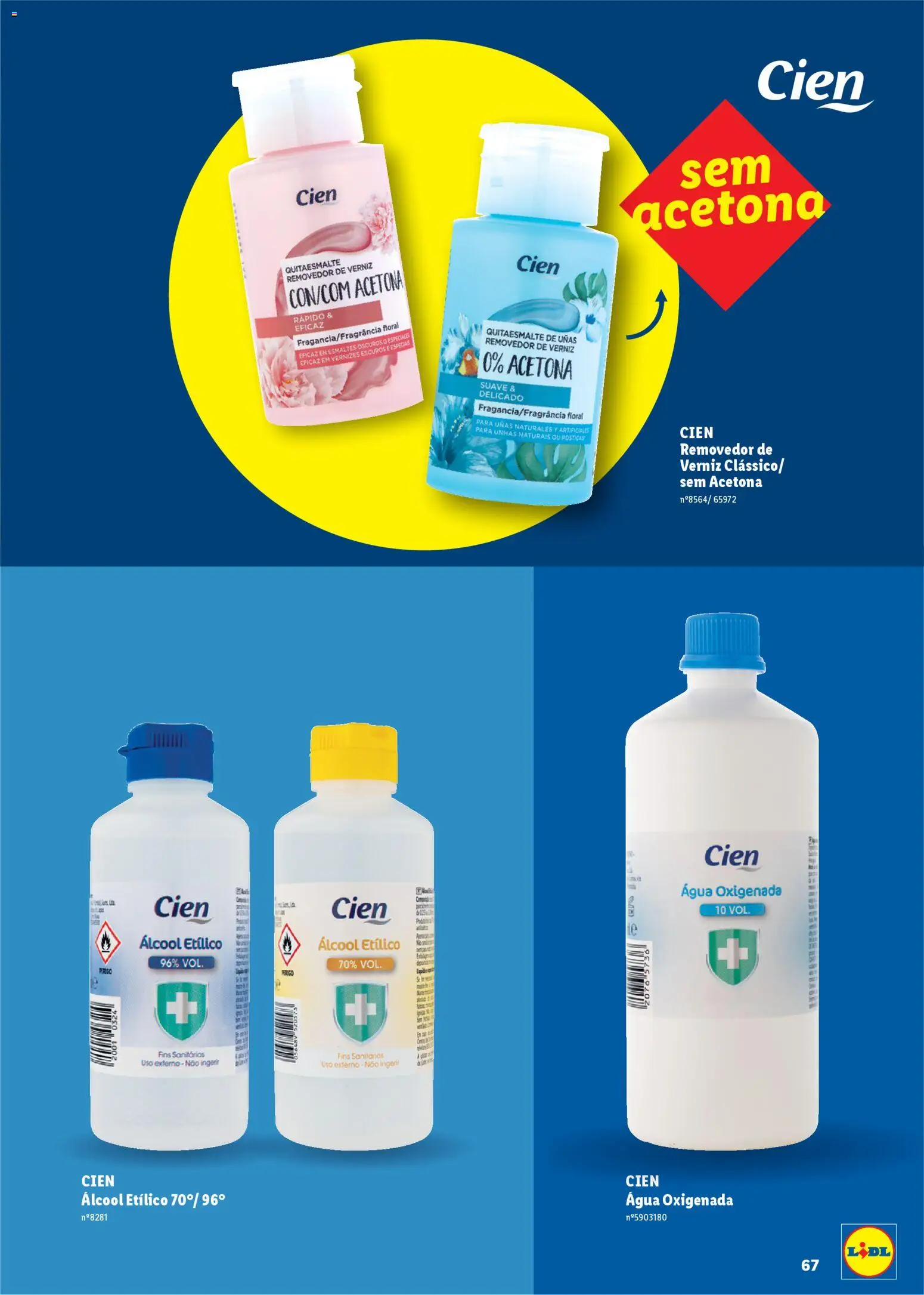 Lidl Beleza Inteligente │ válido de 16.03.2026 | Página: 67 | Produtos: Agua, Verniz