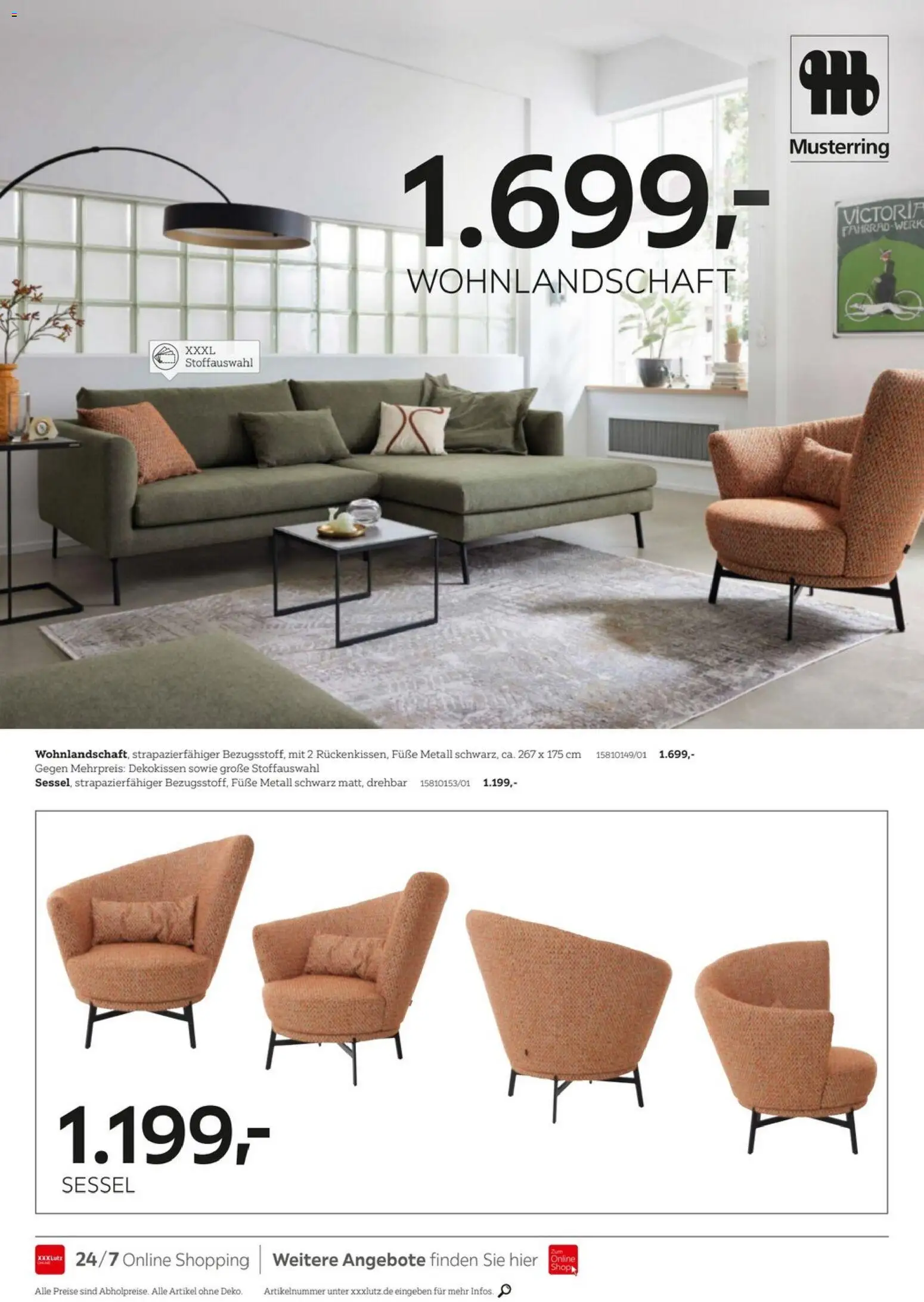 XXXL Lutz Musterring Spezial – gültig ab 15.03.2025 | Seite: 8 | Produkte: Wohnlandschaft, Sessel