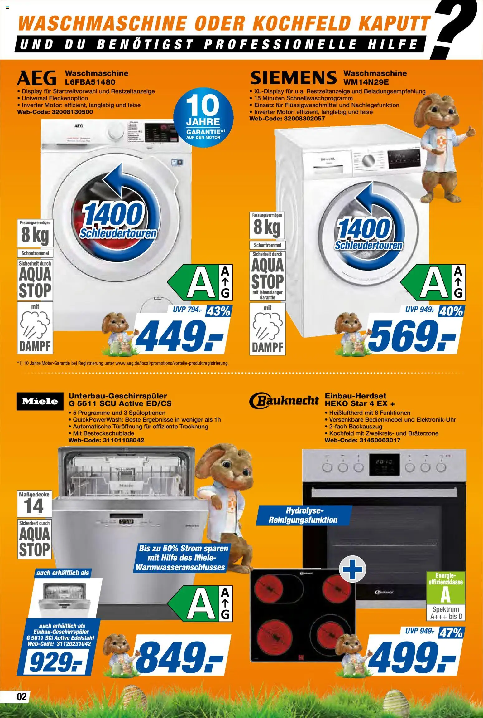 Expert Prospekt 	 – gültig ab 13.03.2026 | Seite: 2 | Produkte: Miele, Siemens, Waschmaschine, Kochfeld
