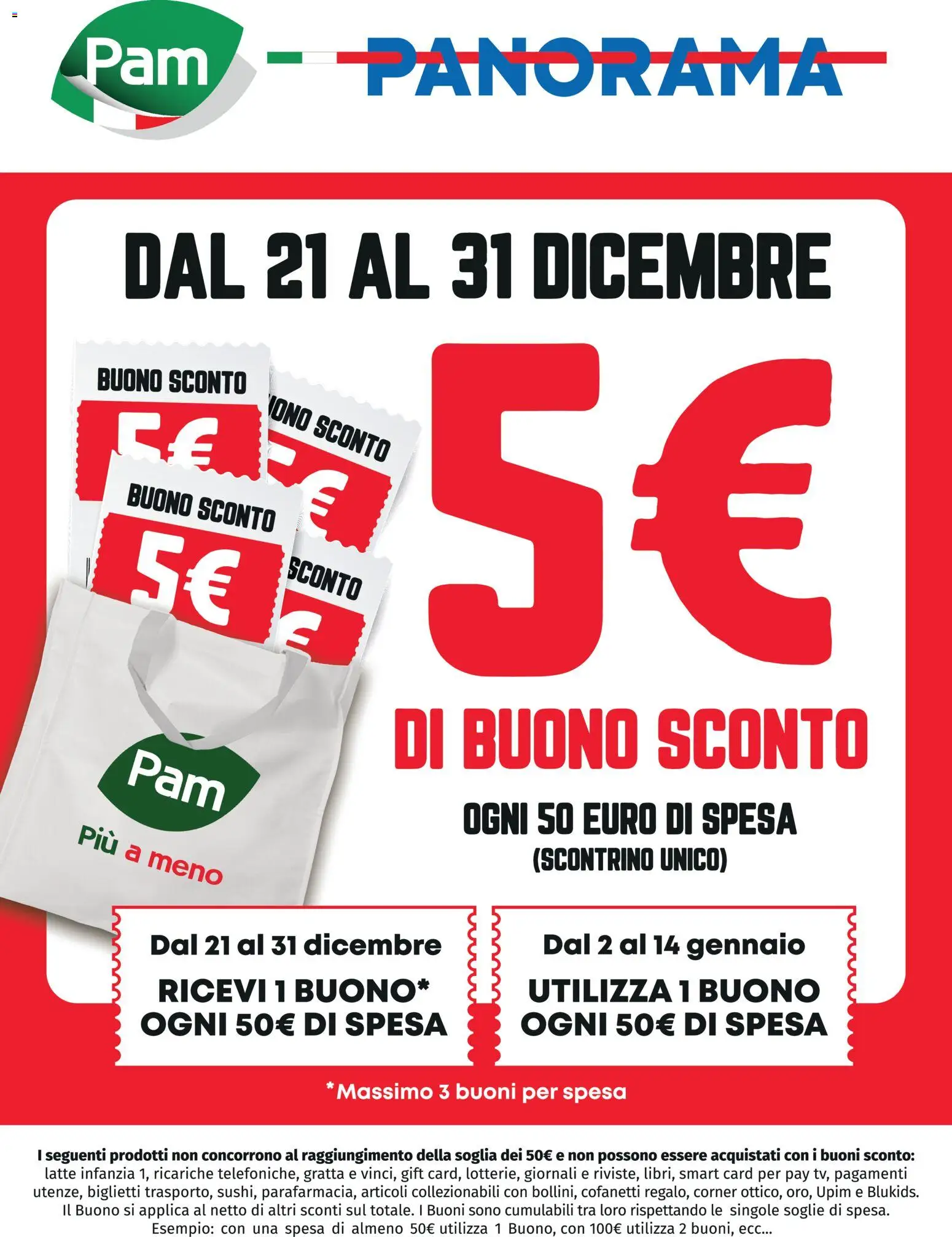 Volantino Panorama del 21.12.2025 | Pagina: 1 | Prodotti: Latte