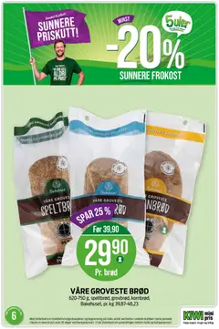 Forhåndsvisning av VÅRE GROVESTE BRØD, 620-750 g, speltbrød, grovbrød, kornbrød, Bakehuset, pr. kg 39,87-48,23 gyldig fra 02.02.2026 | Side: 27