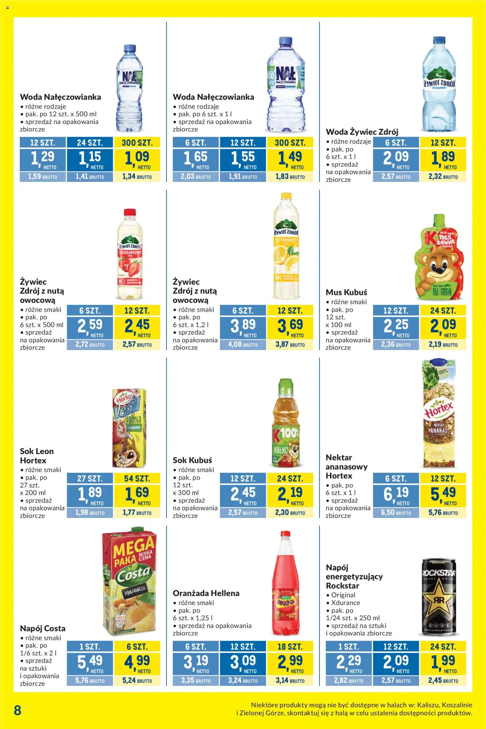 Makro Gazetka - Kupujesz więcej płacisz mniej od 28.10.2025 | Strona: 8 | Produkty: Woda żywiec, Oranżada hellena, Sok, Ananas