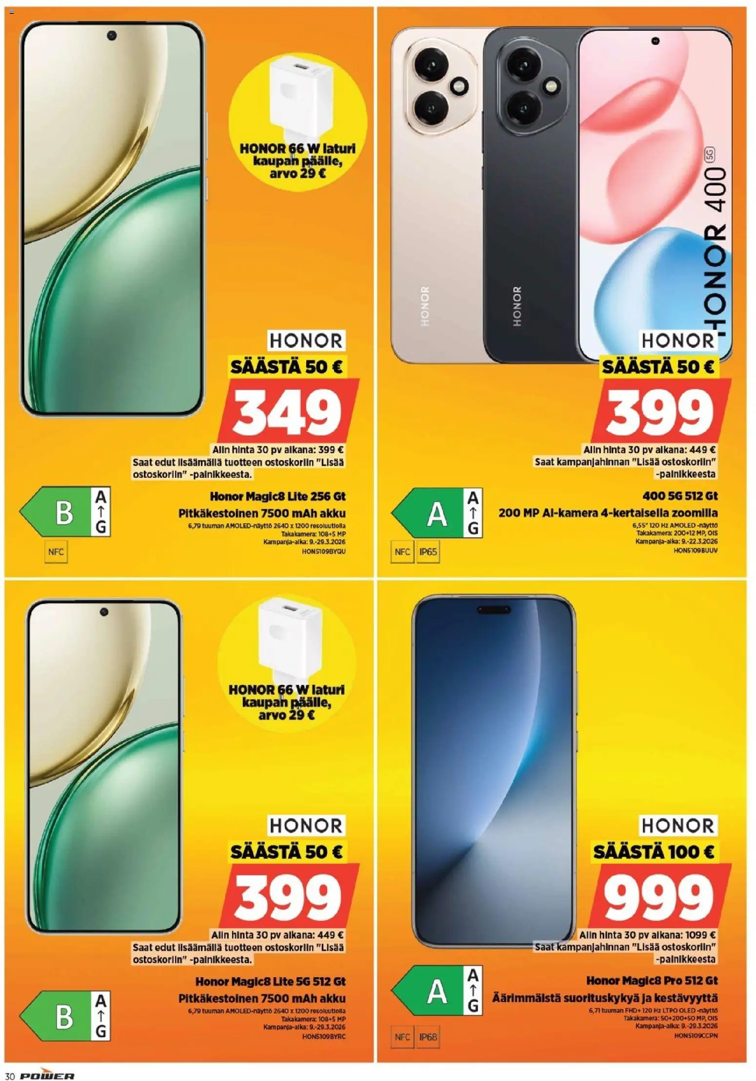 Power tarjoukset – voimassa 09.03.2026 alkaen | Sivu: 30 | Tuotteet: Akku, Näyttö, Laturi