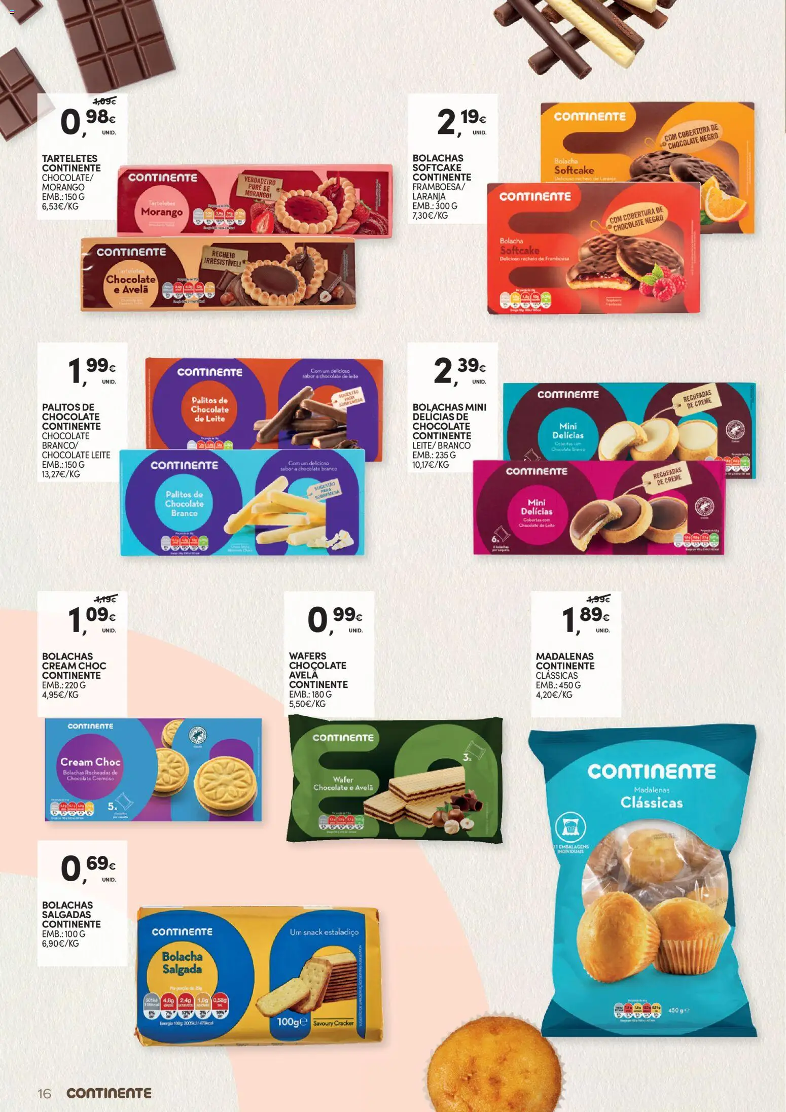 Continente - Bolachas Para momentos especiais │ válido de 03.02.2026 | Página: 16 | Produtos: Bolachas, Leite, Chocolate, Creme