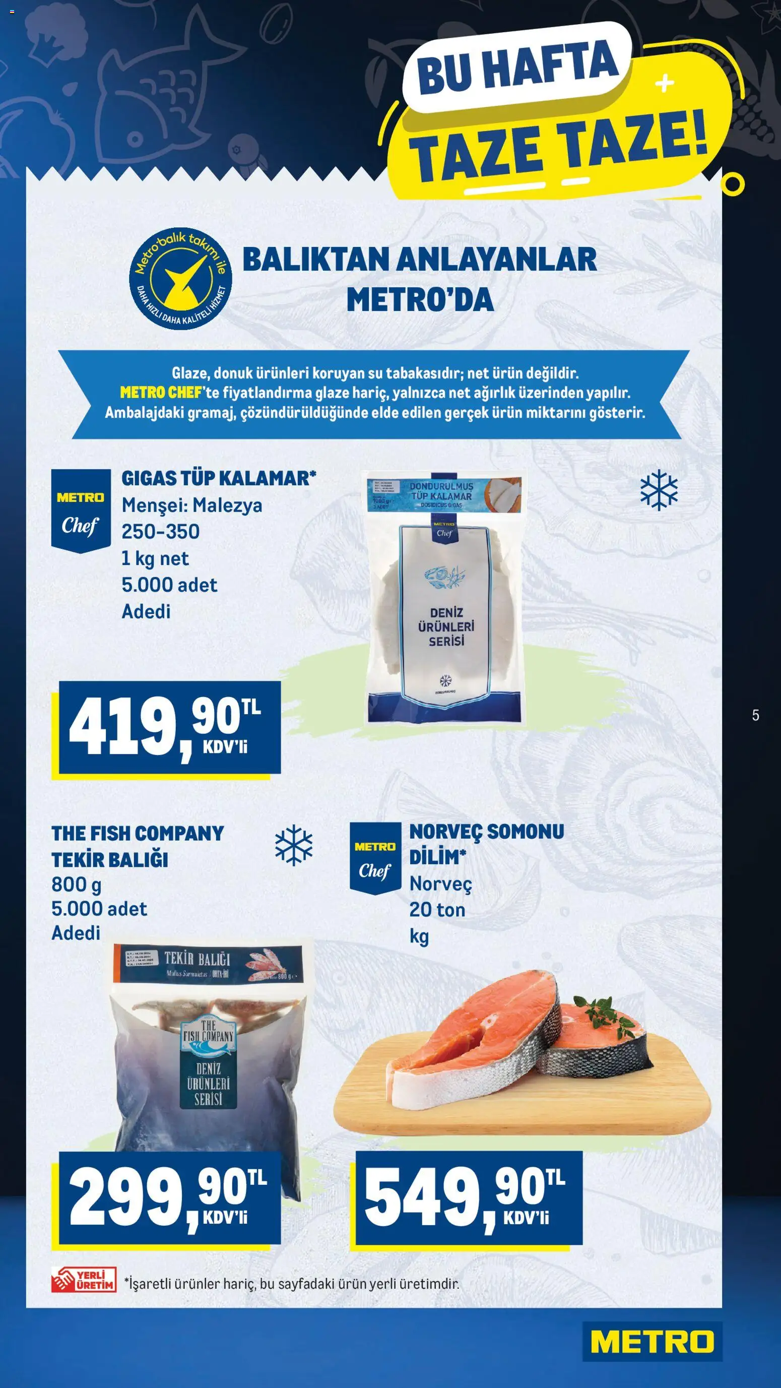 Metro Katalog - 05.10.2025 tarihinden itibaren geçerlidir | Sayfa: 5 | Ürünler: Balık, Su, Deniz ürünleri, Ağırlık