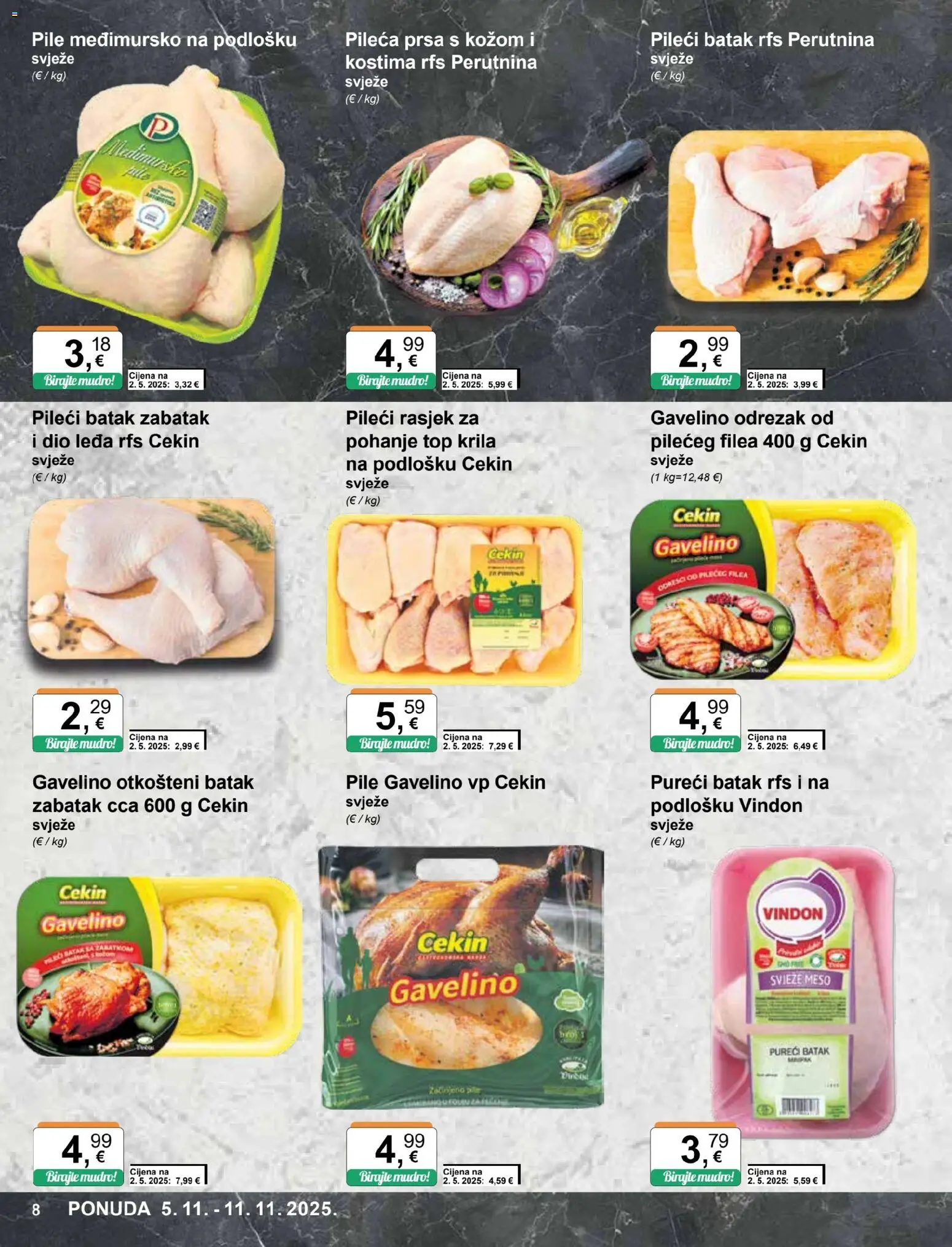 KTC katalog | vrijedi od 05.11.2025 | Stranica: 8 | Proizvodi: Meso, Pileća prsa