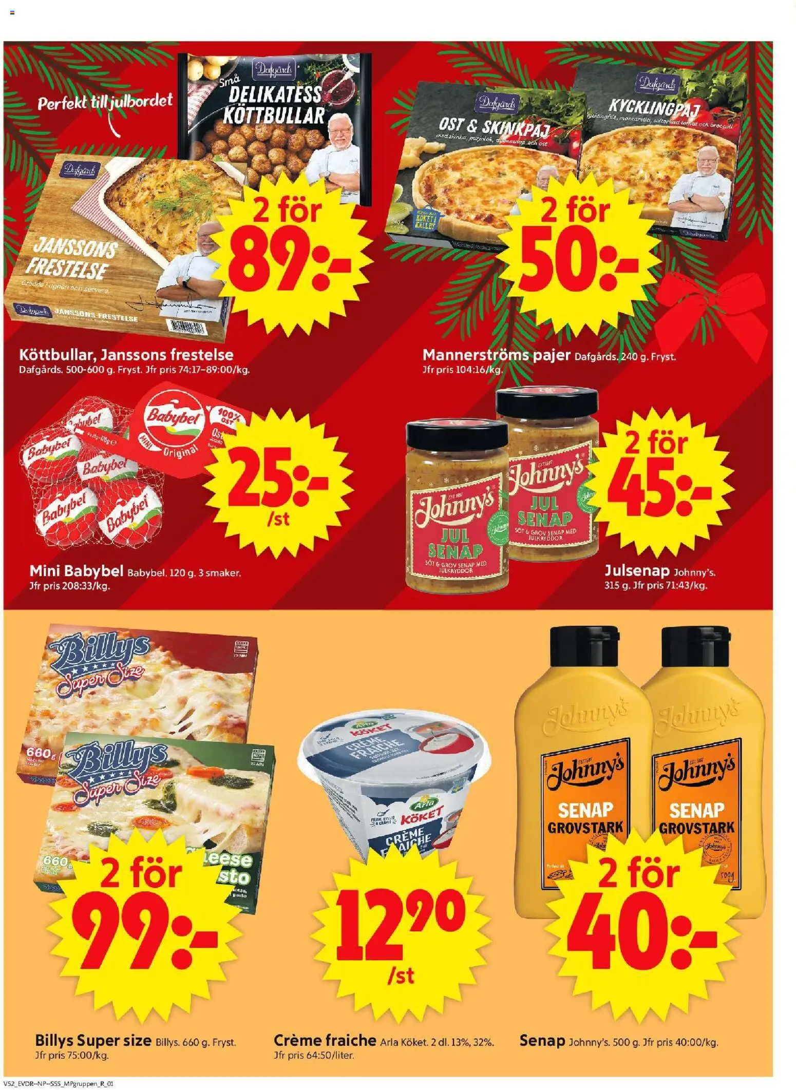 ICA Supermarket reklamblad aktuell från 22.12.2025 | Sida: 14 | Produkter: Creme fraiche, Ost, Broccoli, Pesto