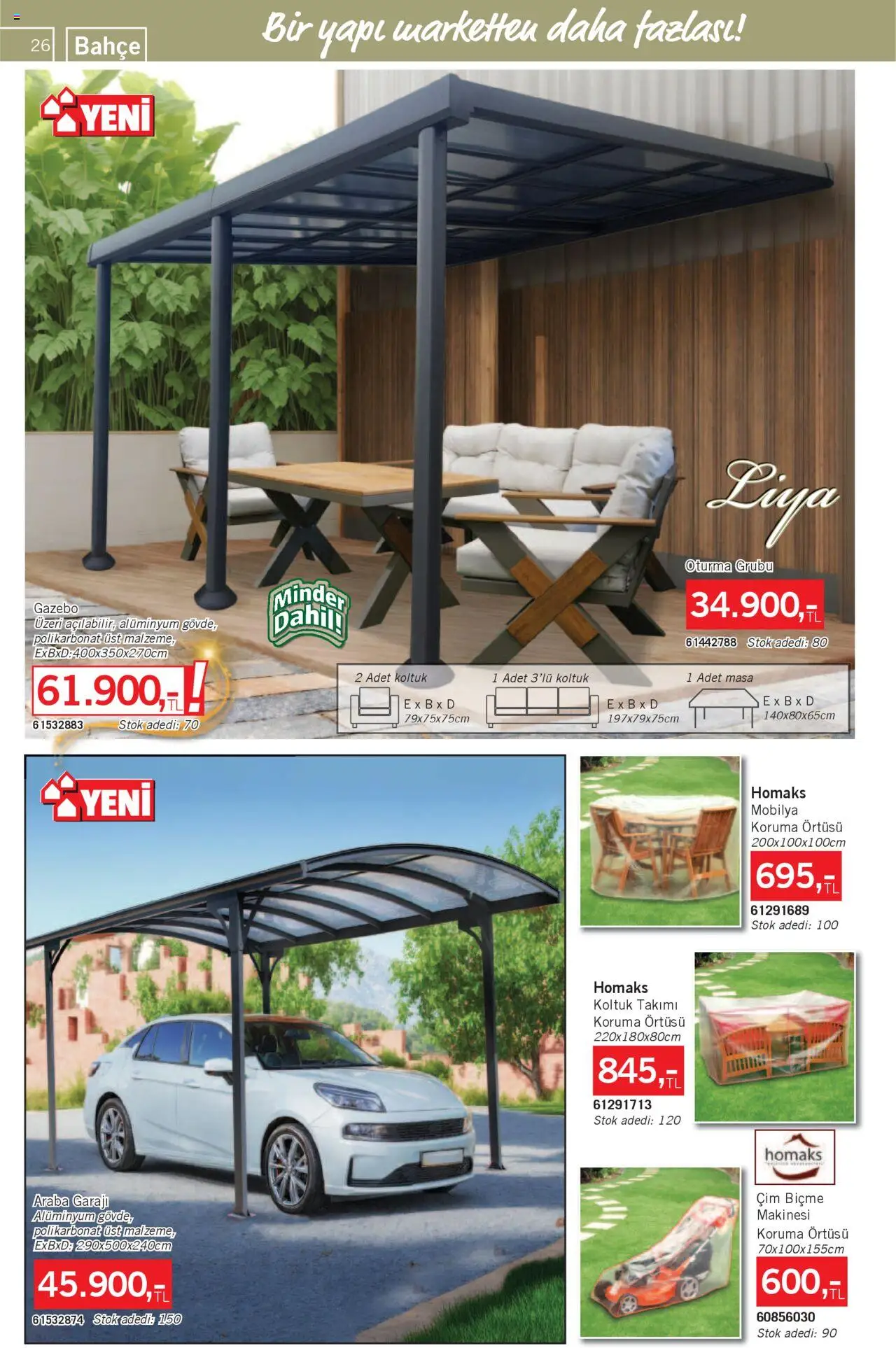 Bauhaus Katalog - 02.08.2025 tarihinden itibaren geçerlidir | Sayfa: 26 | Ürünler: Koltuk, Masa, Koltuk takımı