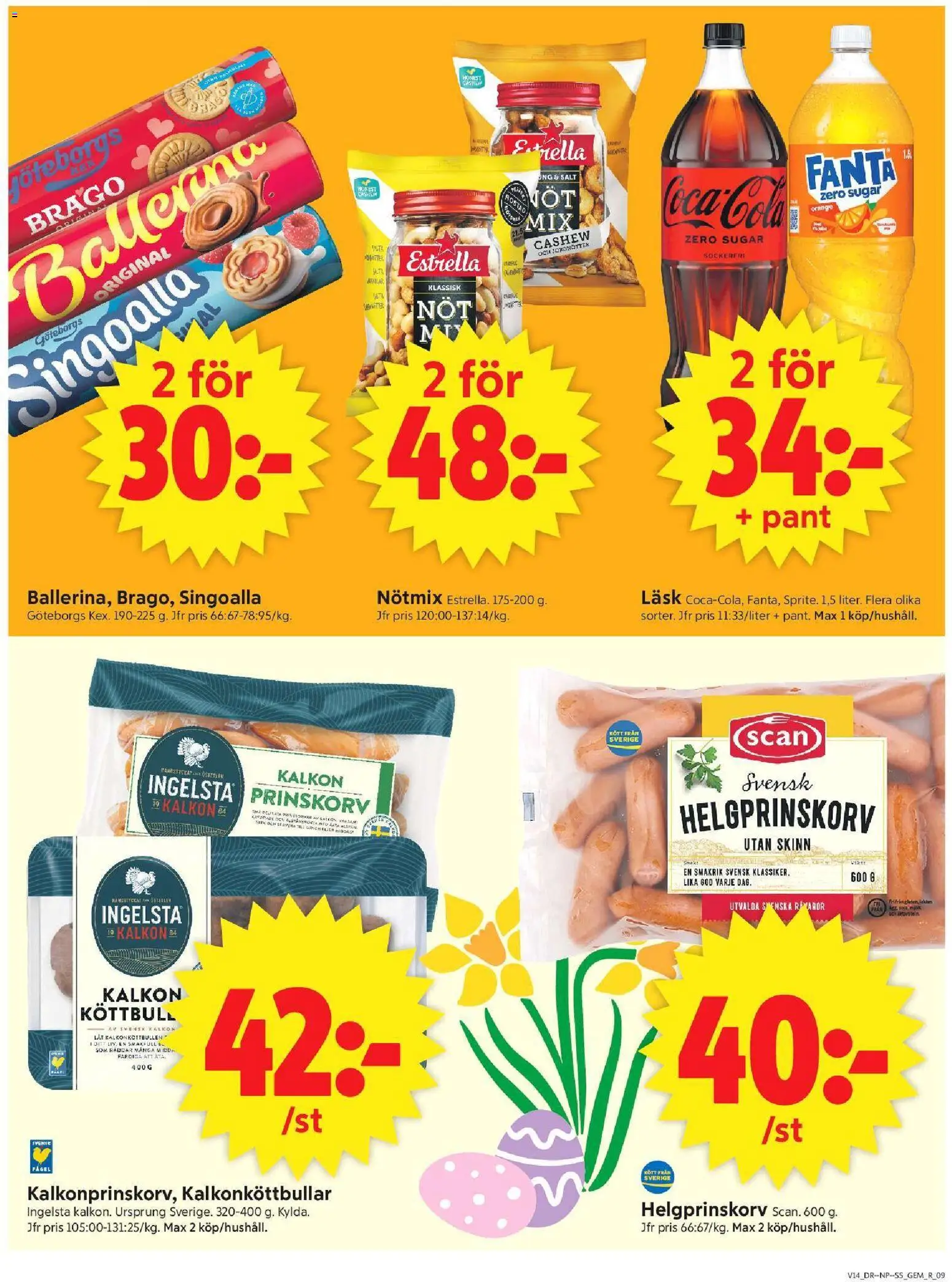 ICA Supermarket reklamblad aktuell från 30.03.2026 | Sida: 11 | Produkter: Salt, Prinskorv, Jordnötter, Kalkon