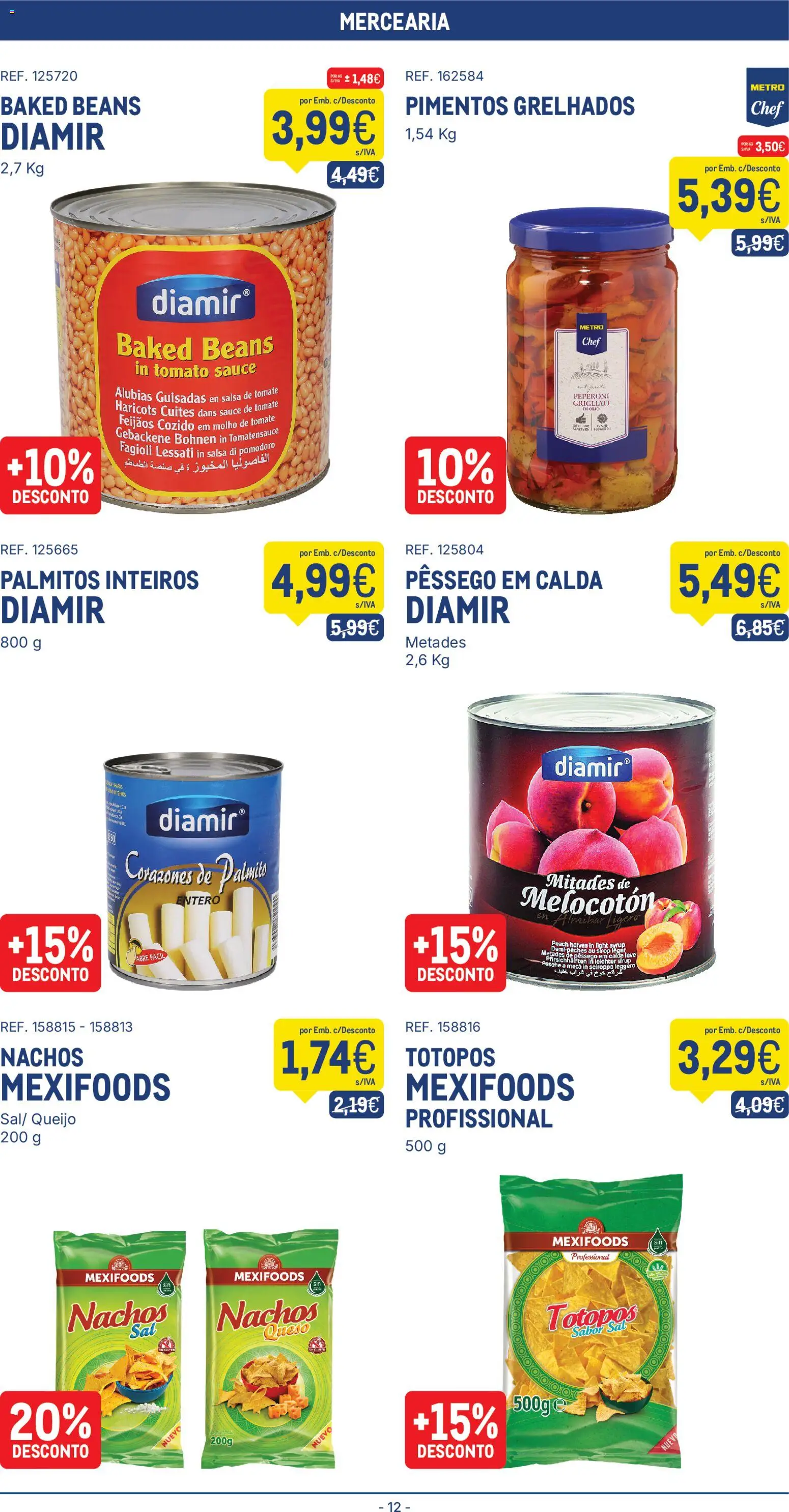 Makro folheto │ válido de 31.03.2026 | Página: 12 | Produtos: Molho de tomate, Sal, Queijo, Tomate