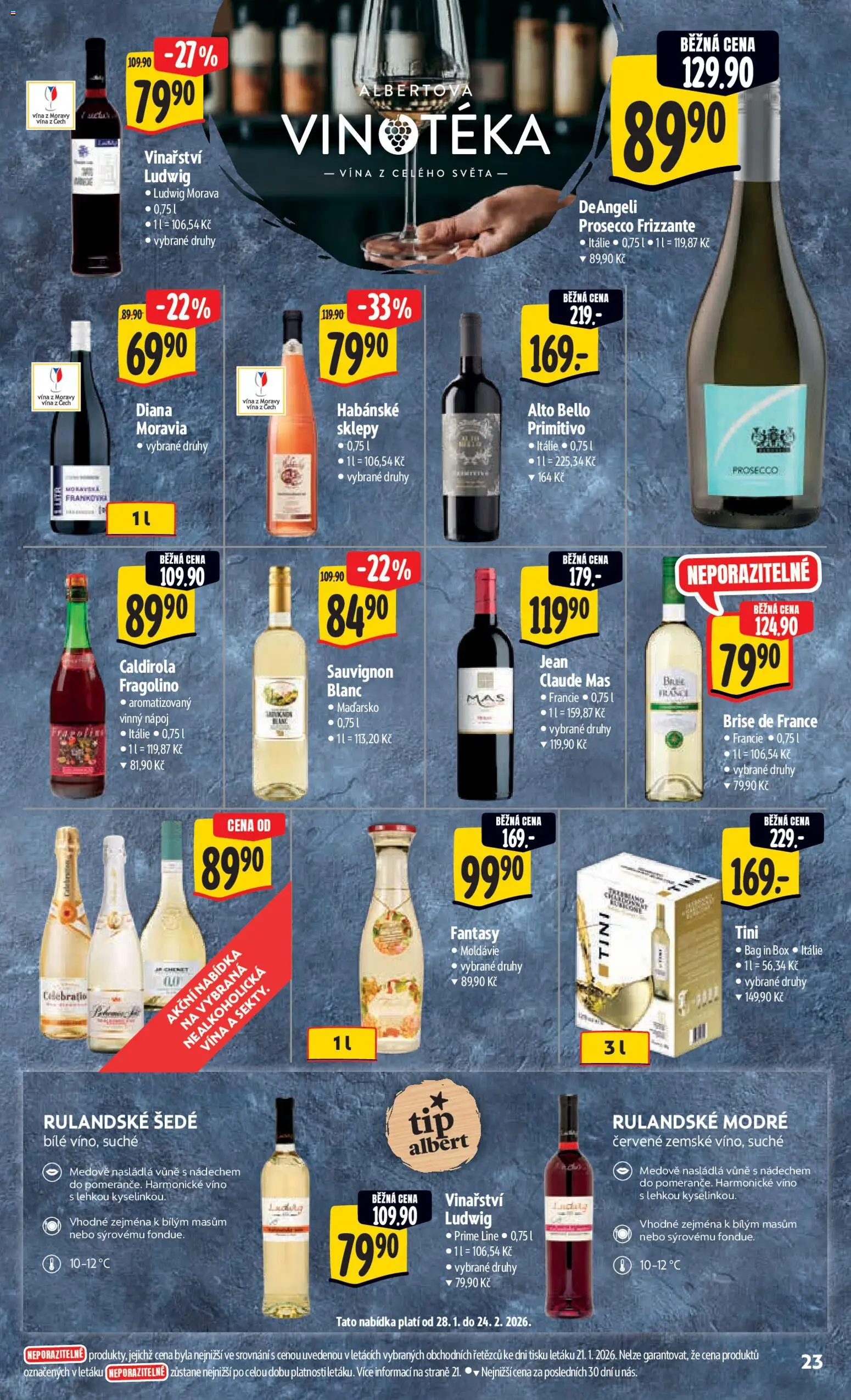 Albert leták - Hypermarket od 28.01.2026 | Strana: 30 | Produkty: Primitivo, Fondue, Vinotéka, Prosecco Frizzante