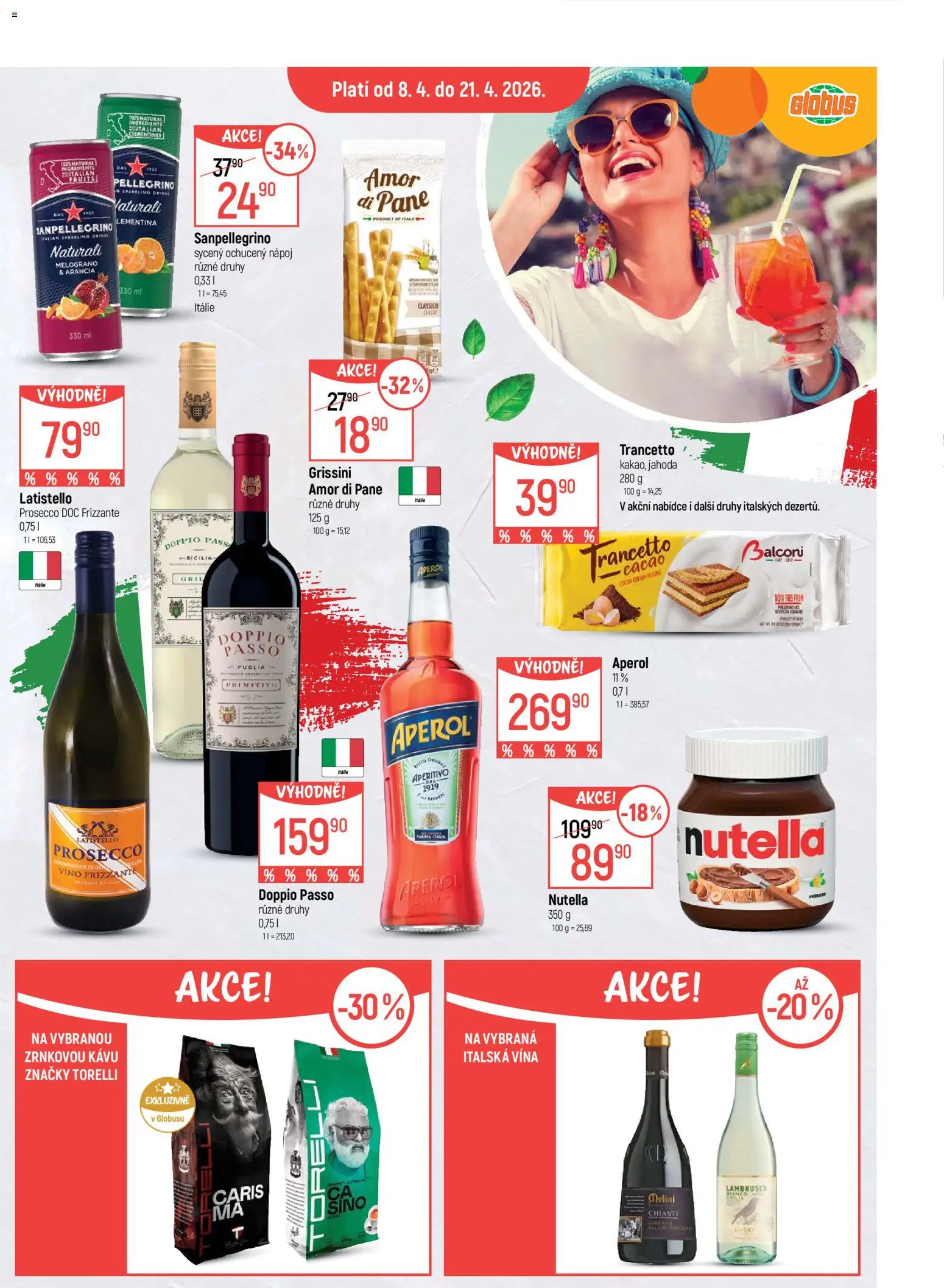 Globus leták - Ostrava od 08.04.2026 | Strana: 18 | Produkty: Globus, Víno, Gril, Aperitivo