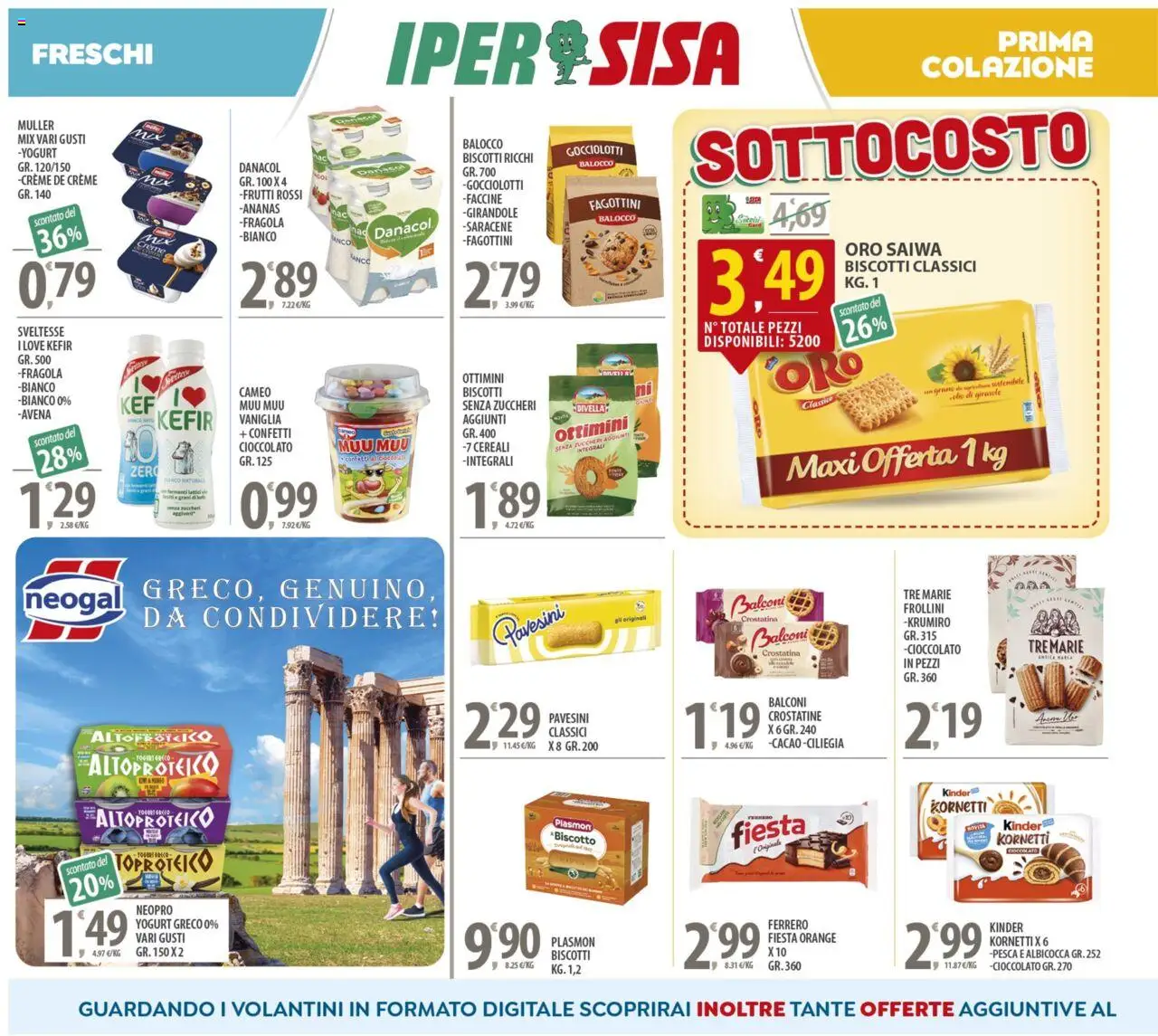 Volantino SISA del 14.10.2025 | Pagina: 8 | Prodotti: Yogurt, Cioccolato, Pesca, Frollini