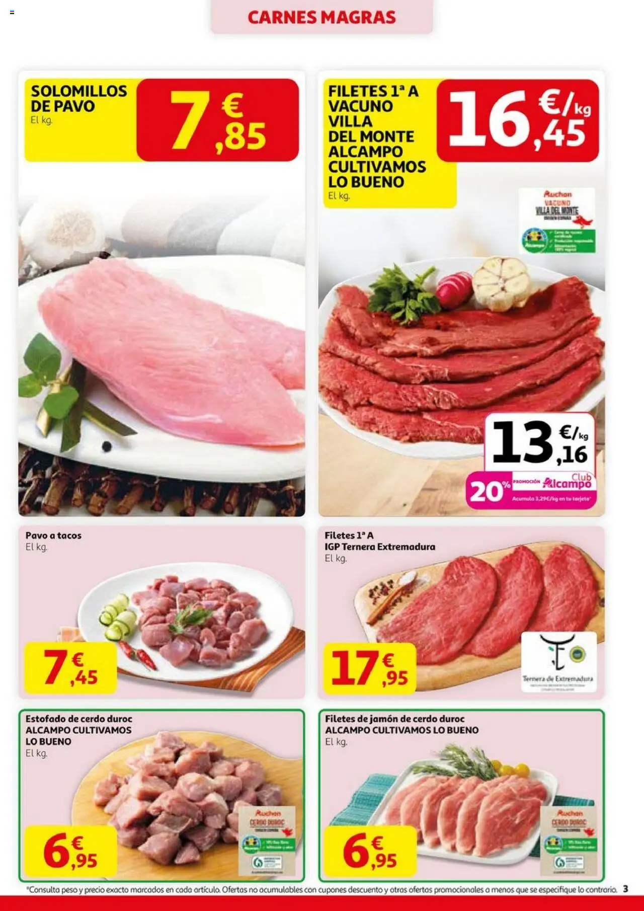 Alcampo - HG Nacional  │ válido desde el 11.09.2025 | Página: 3 | Productos: Jamón, Cerdo, Tacos, Peso