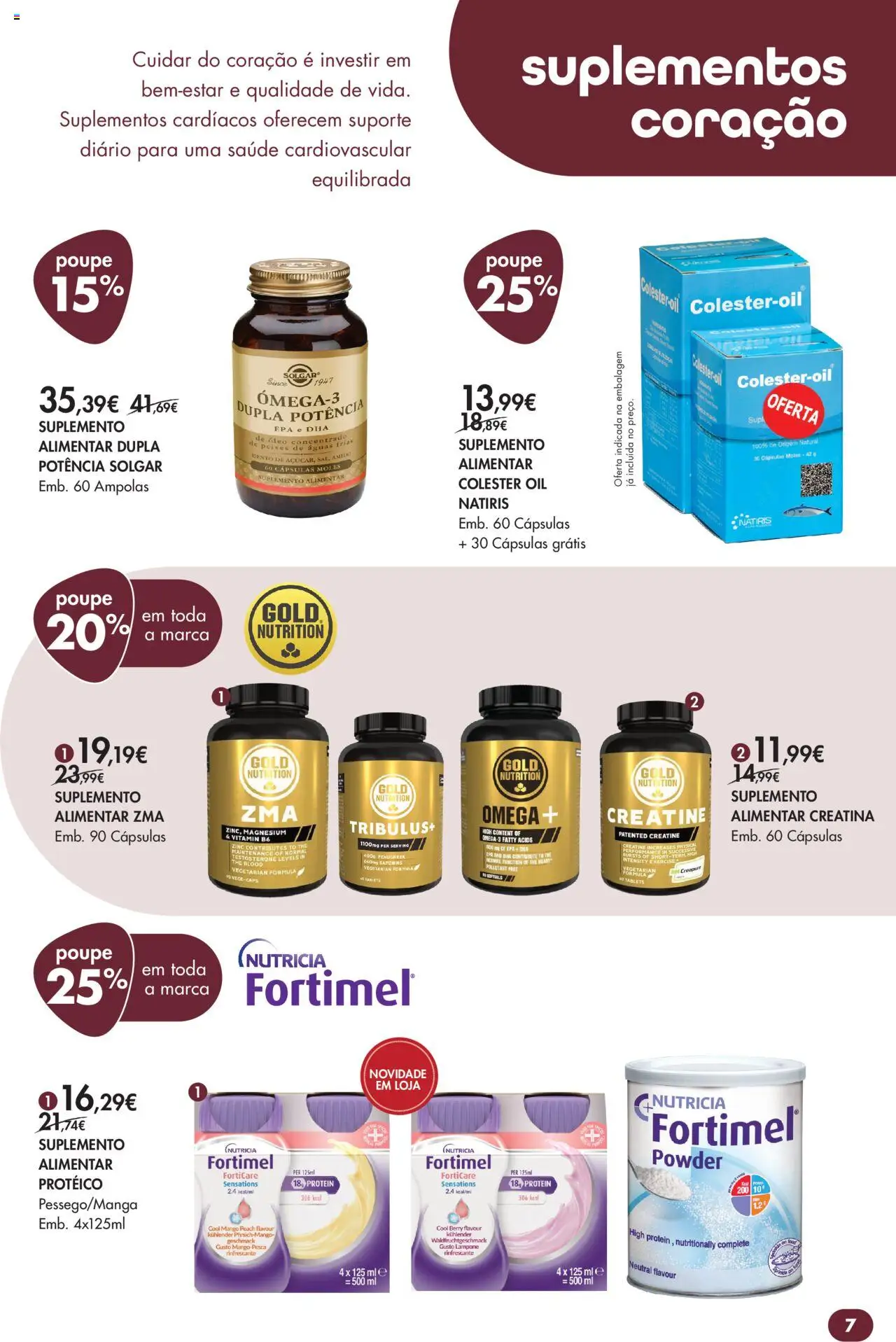 Pingo Doce - Bem Estar Outono Lojas │ válido de 14.10.2025 | Página: 7 | Produtos: Creatina, Óleo