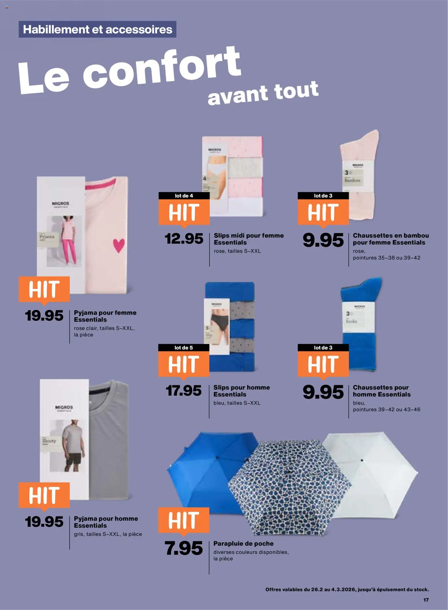 Migros Aktionen FR – gültig ab 26.02.2026 | Seite: 17 | Produkte: Pyjama