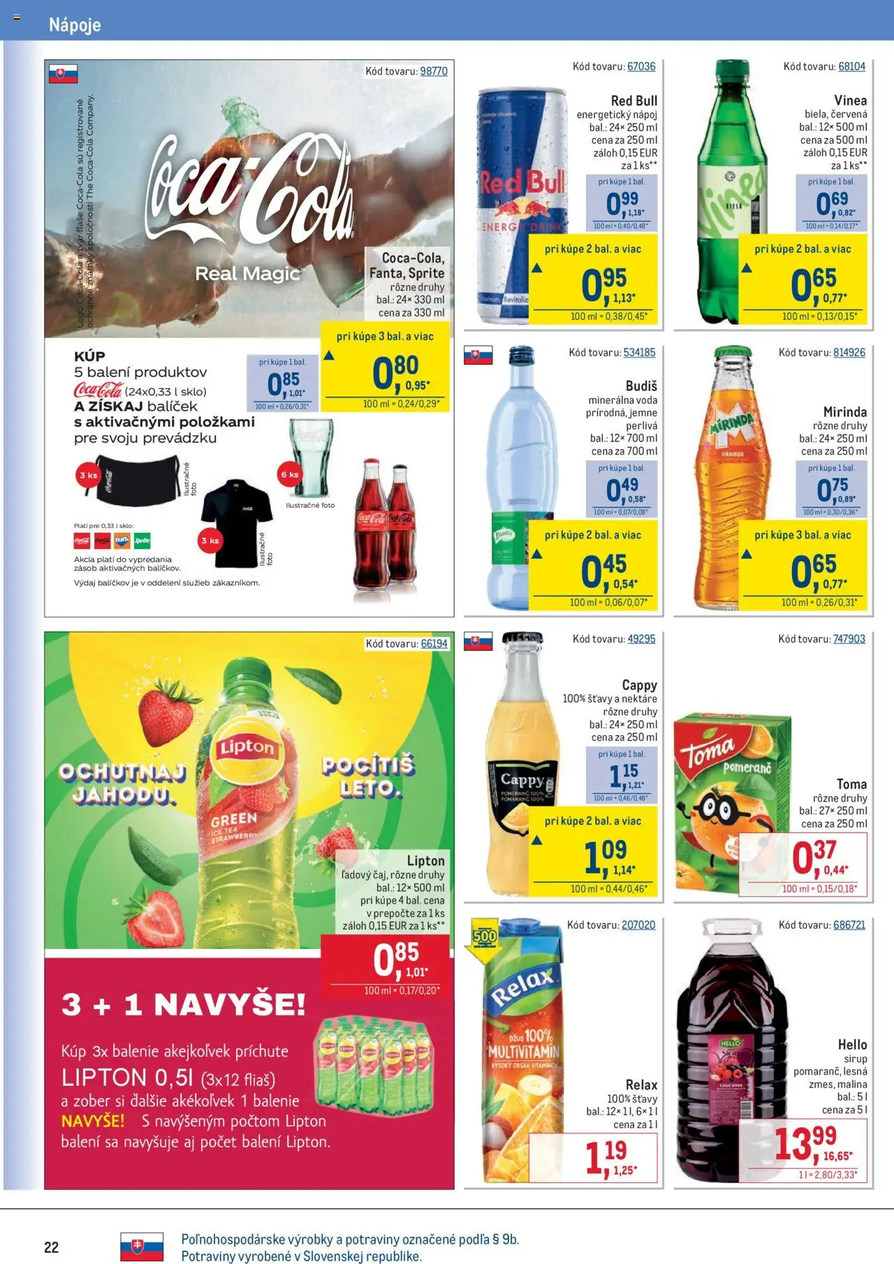 Nové Metro akcie – leták je platný od 10.09.2025 | Strana: 22 | Produkty: Budiš, Coca cola, Cola, Vinea