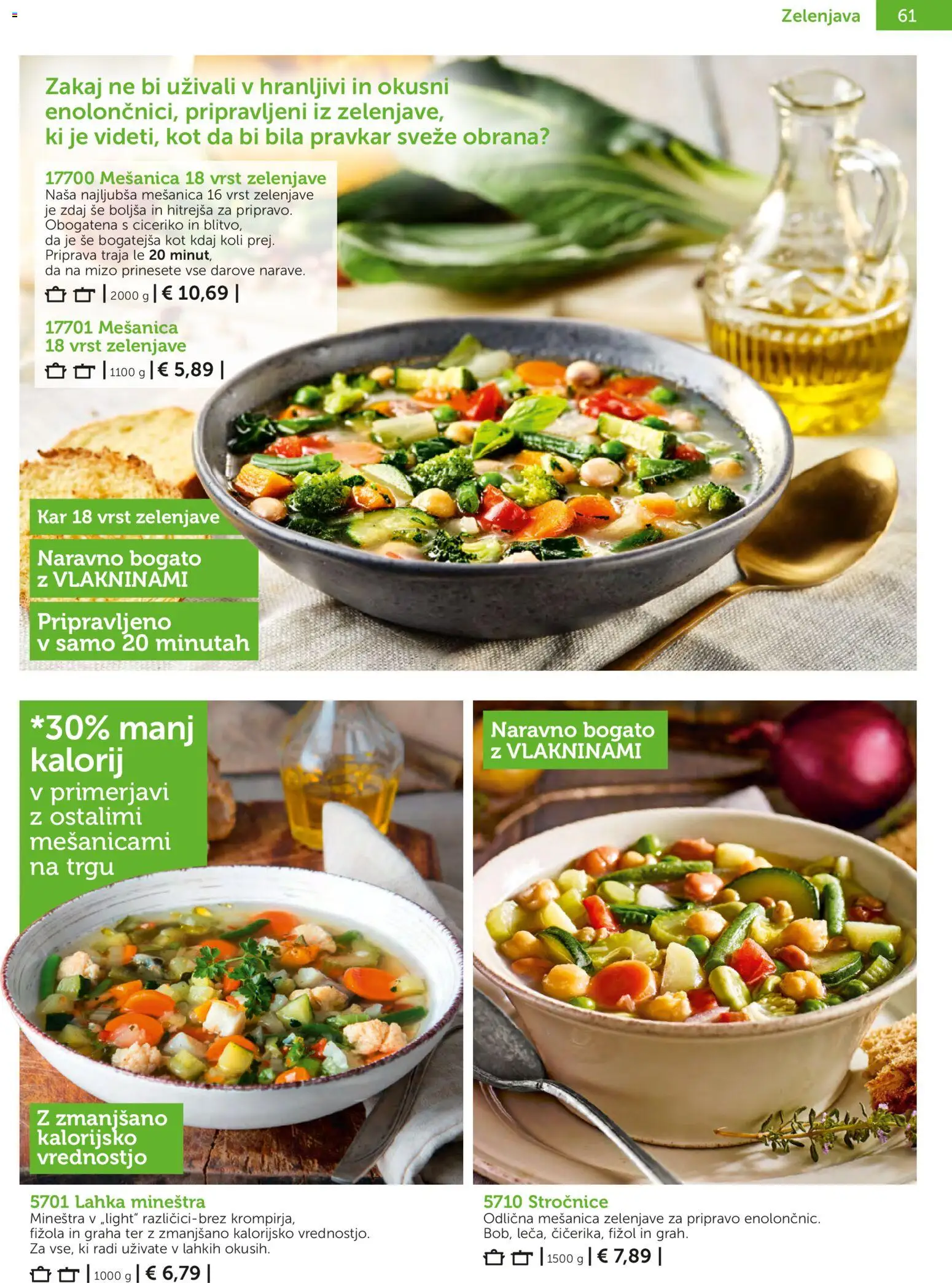 Novi Bofrost katalog ponudbe – veljaven od 04.03.2026 | Stran: 61 | Izdelki: Zelenjava