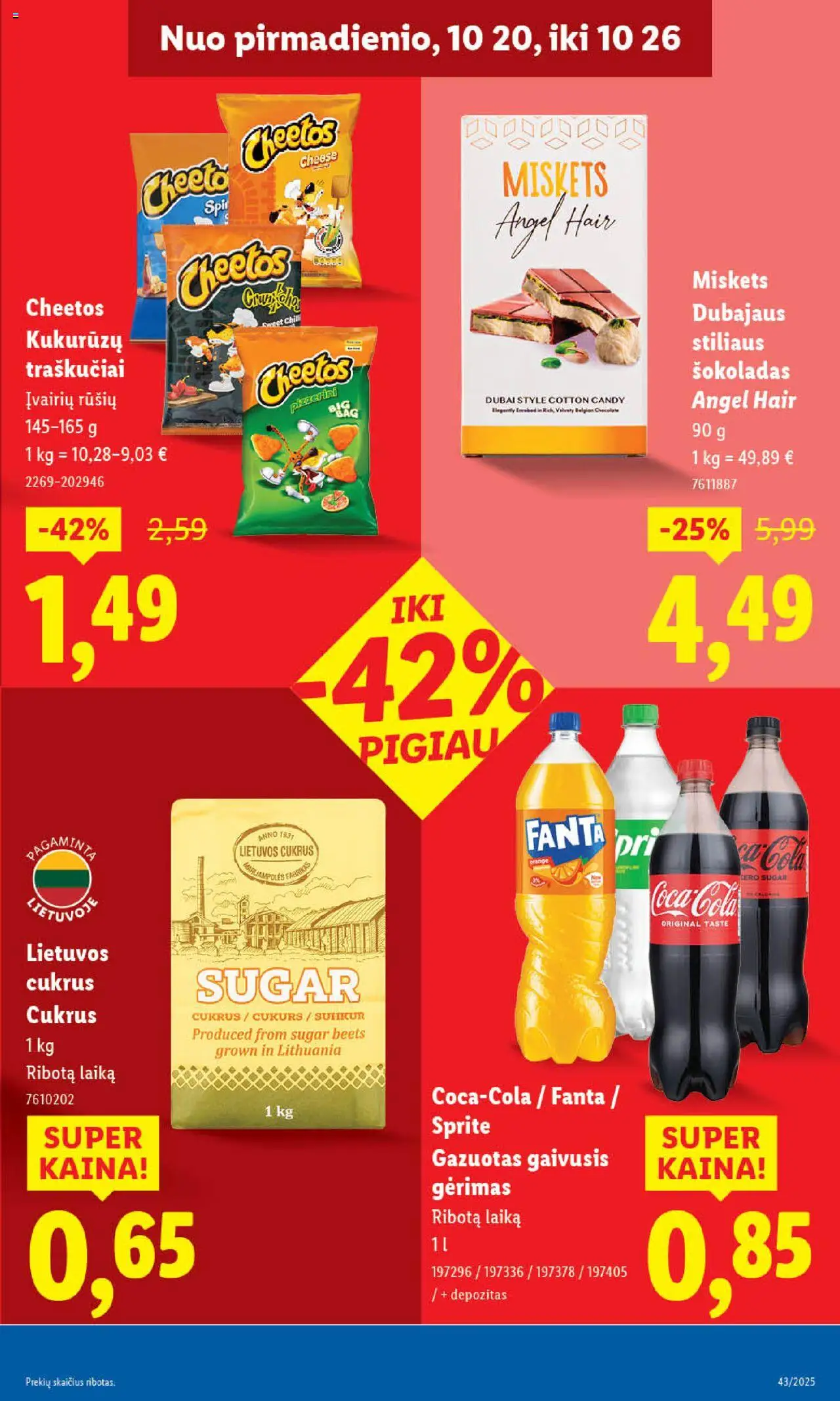 LIDL akcijos nuo 20.10.2025 | Puslapis: 33 | Prekių: Gaivusis gėrimas, Šokoladas, Cukrus, Traškučiai