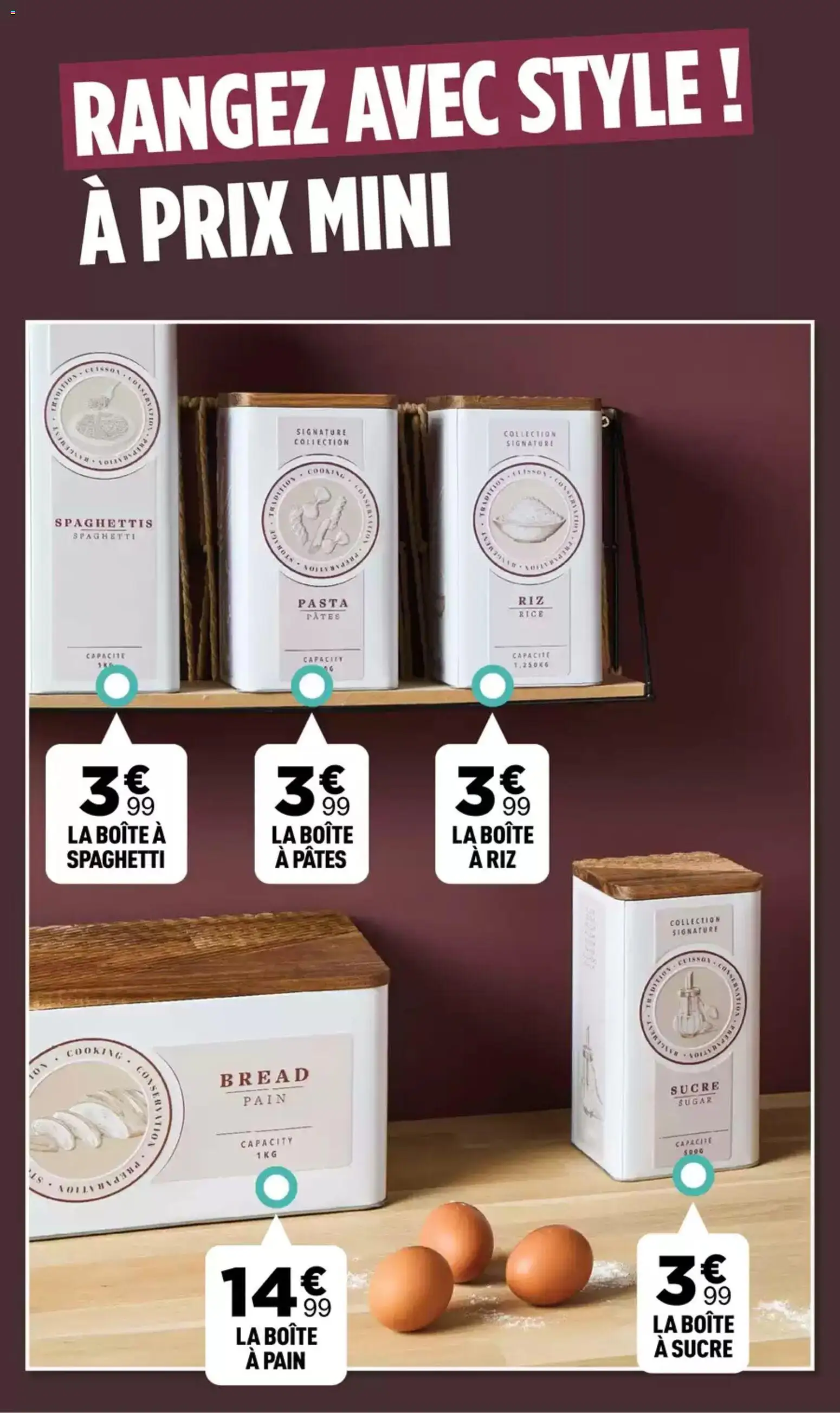 {H1} | Page: 8 | Produits: Sucre, Spaghetti, Pain, Riz