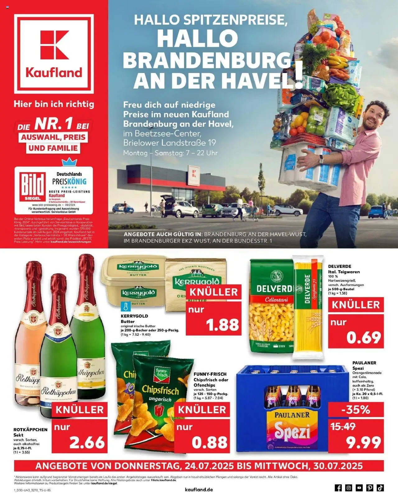 Kaufland prospekt Brandenburg An Der Havel	 - gültig ab dem 27.07.2025 | Seite: 16 | Produkte: Butter, Sekt, Uhr, Paulaner