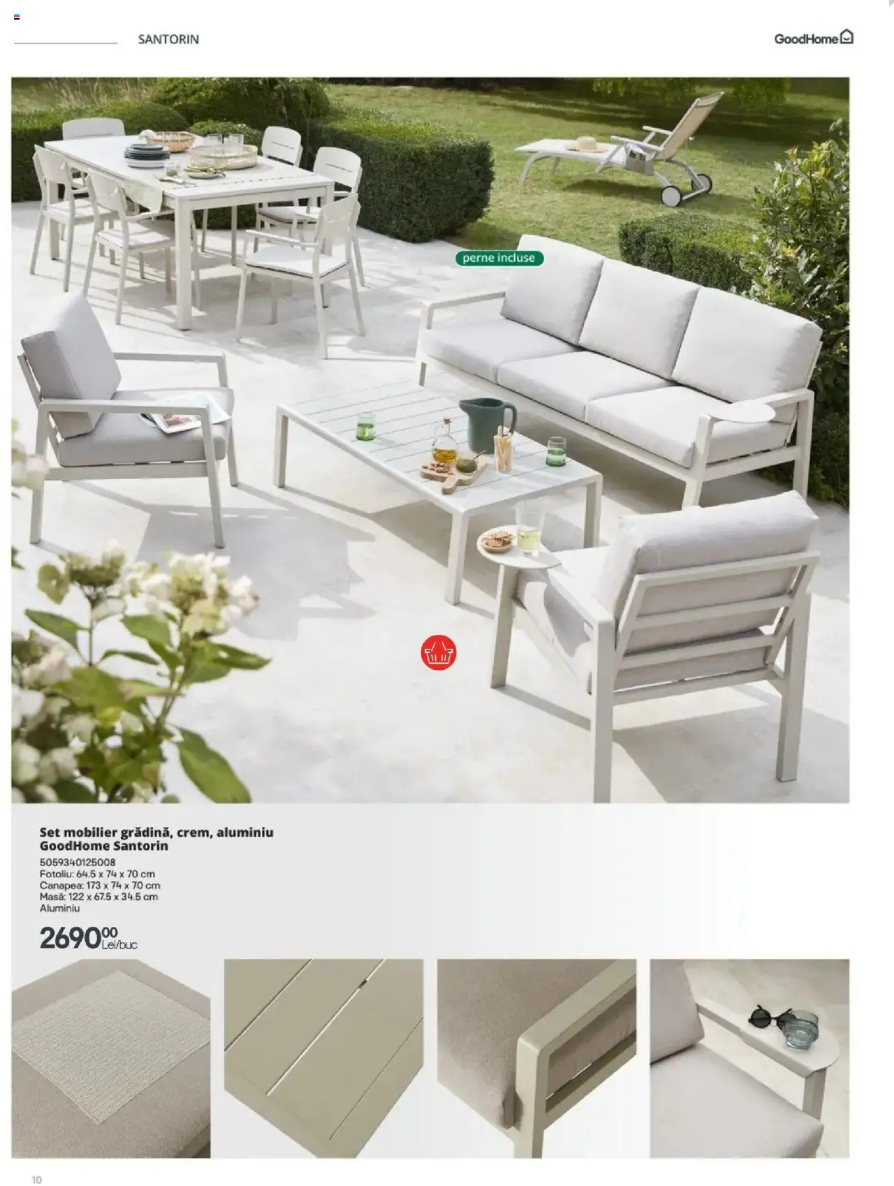 Noul catalog Brico Depot – valabil de la 28.03.2025 | Pagină: 10 | Produse: Fotoliu, Canapea, Masă